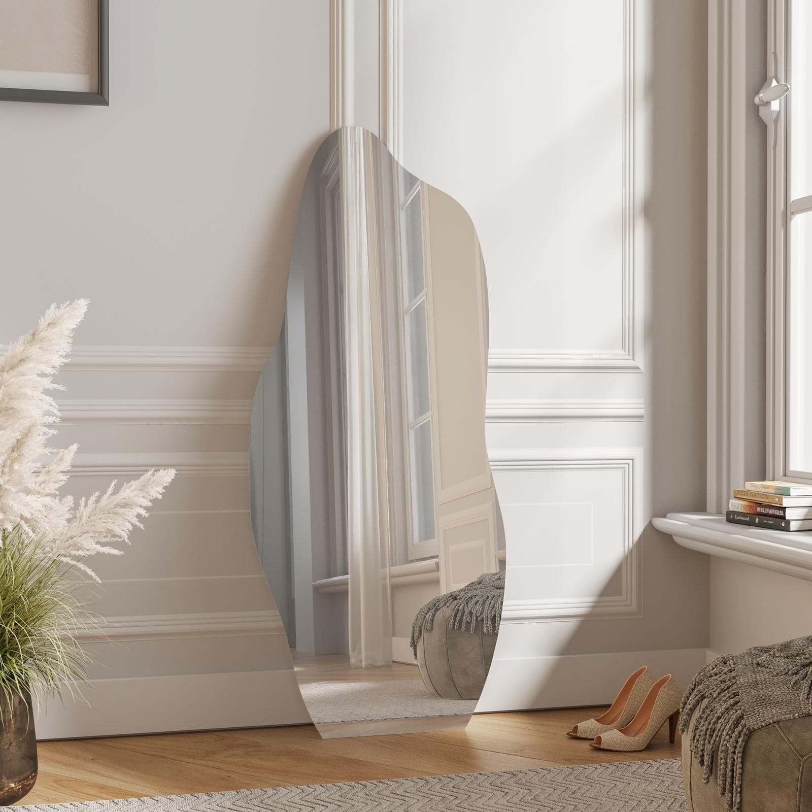 Specchio 60x140h cm da parete e da terra cornice filo lucido - Hennessy