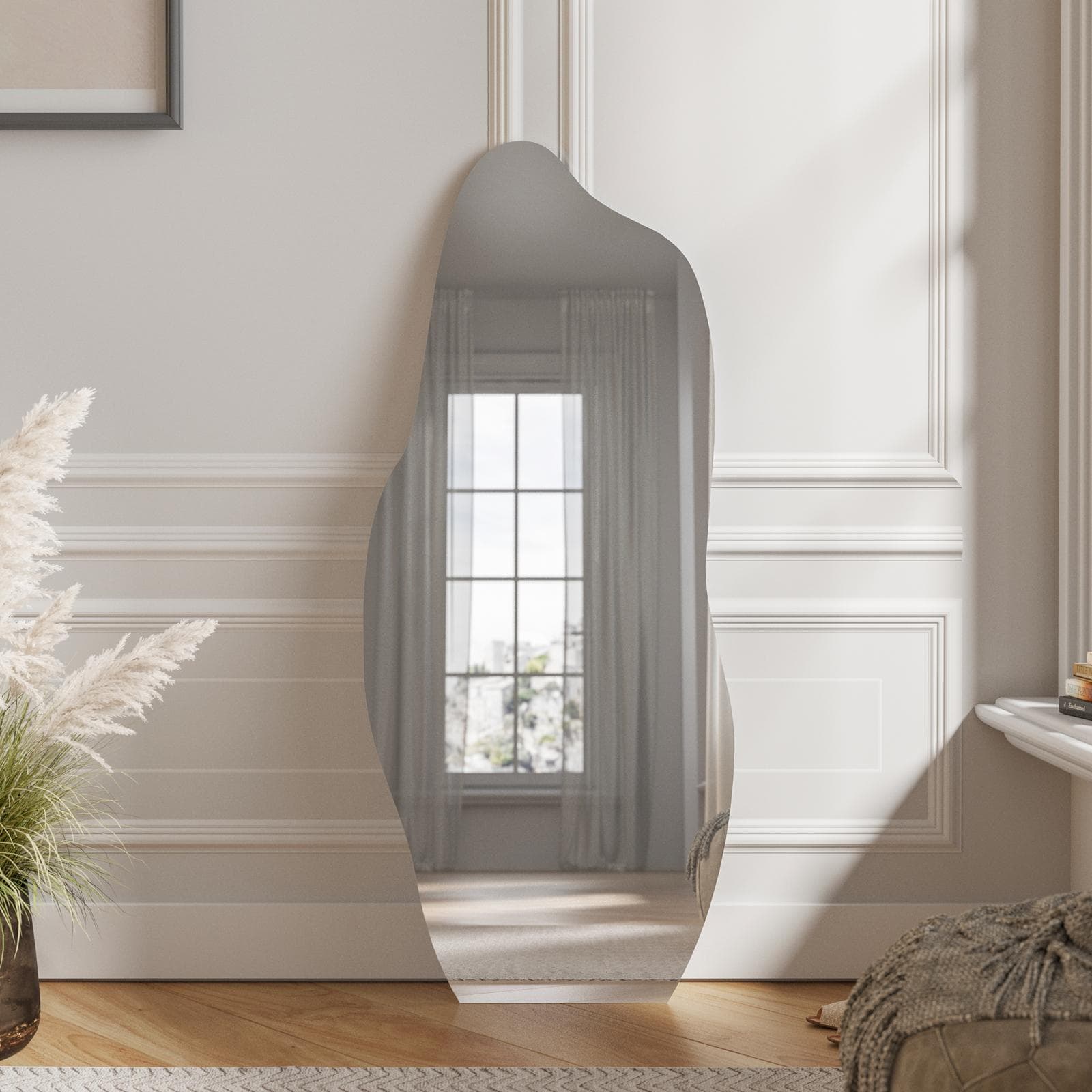 Specchio 60x140h cm da parete e da terra cornice filo lucido - Hennessy