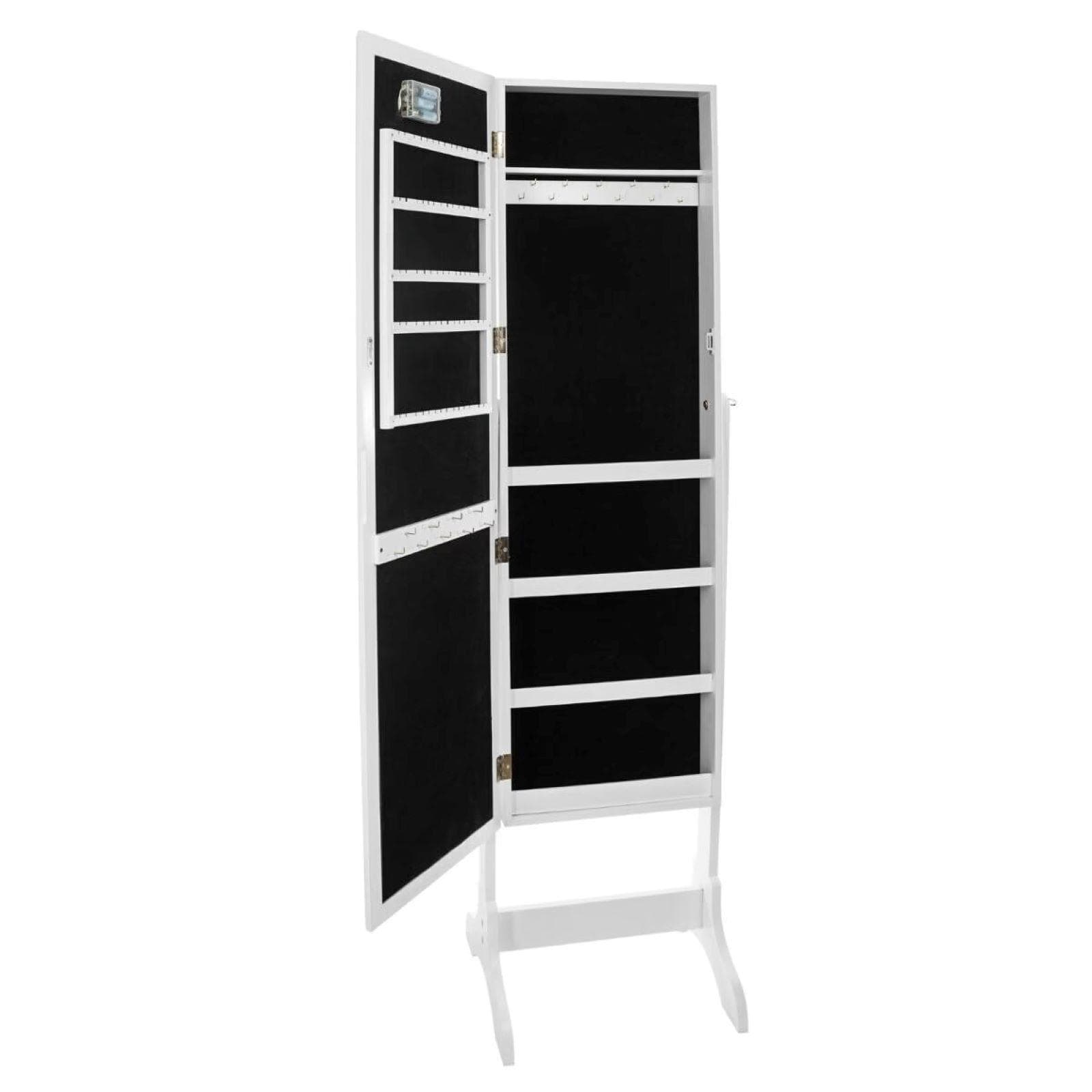 Specchio contenitore 126h cm bianco con illuminazione LED e accensione touch - Nadin