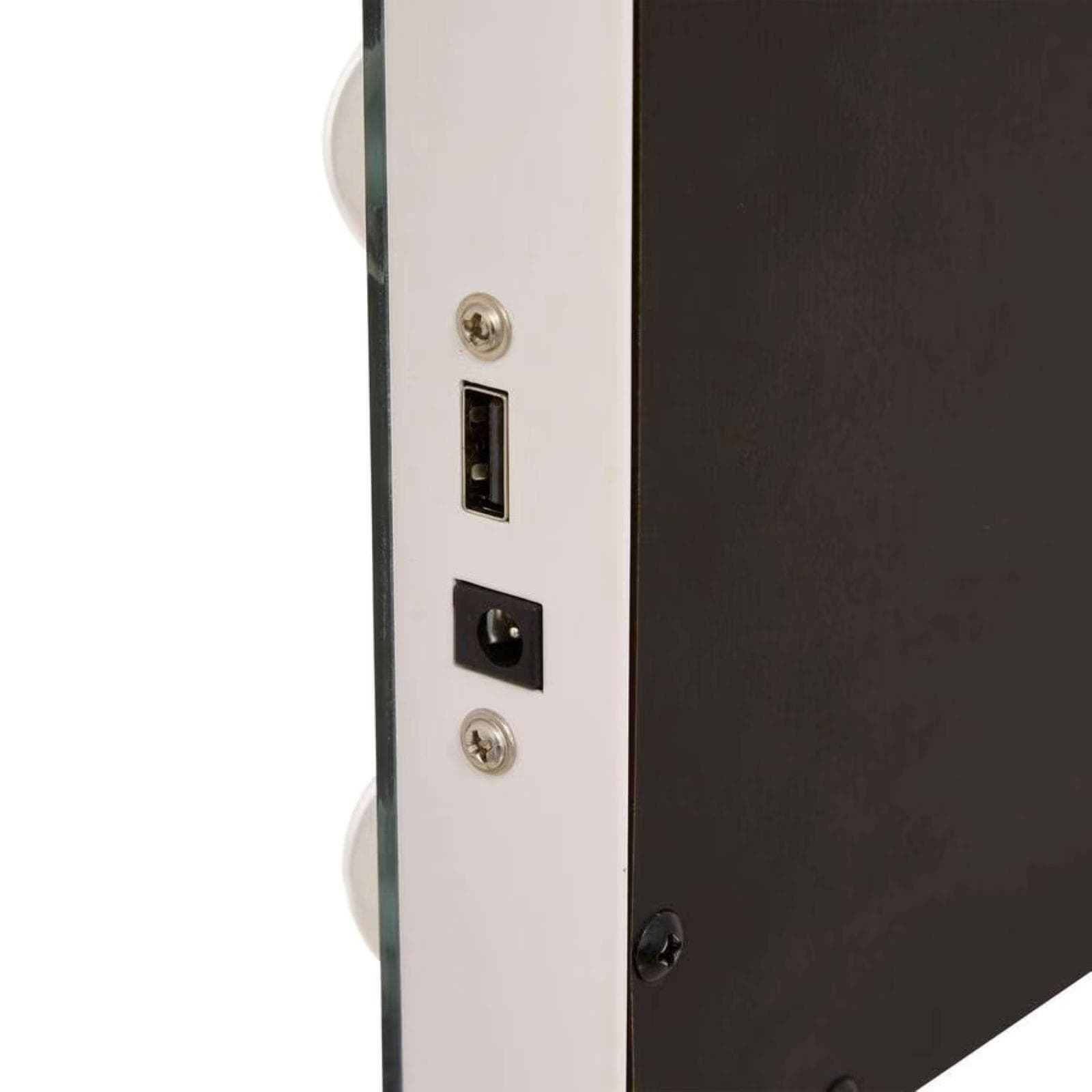Specchio d'appoggio LED 50x43h cm con 14 punti luce