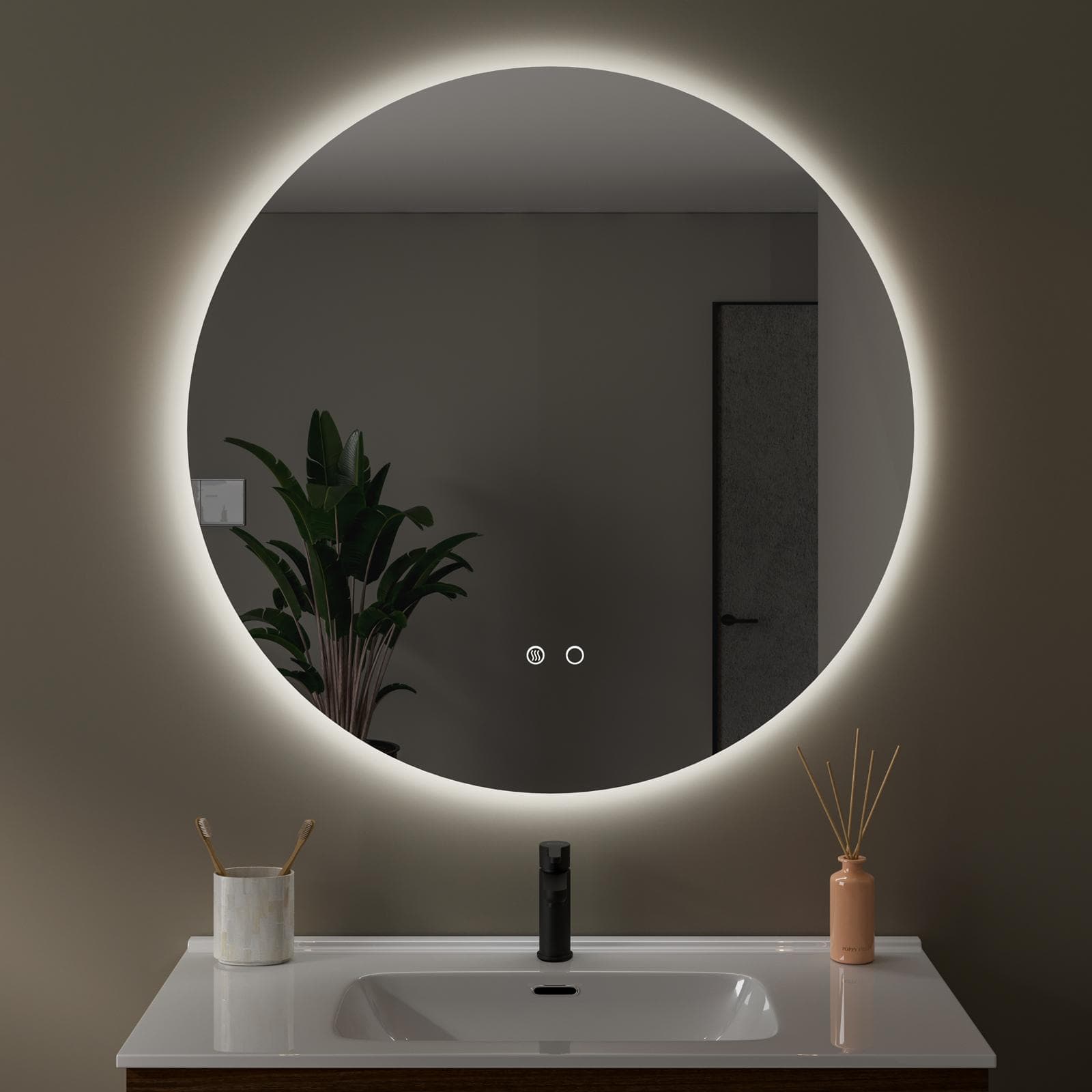 Specchio da bagno led 100 cm luce fredda con antiappannante - Clost