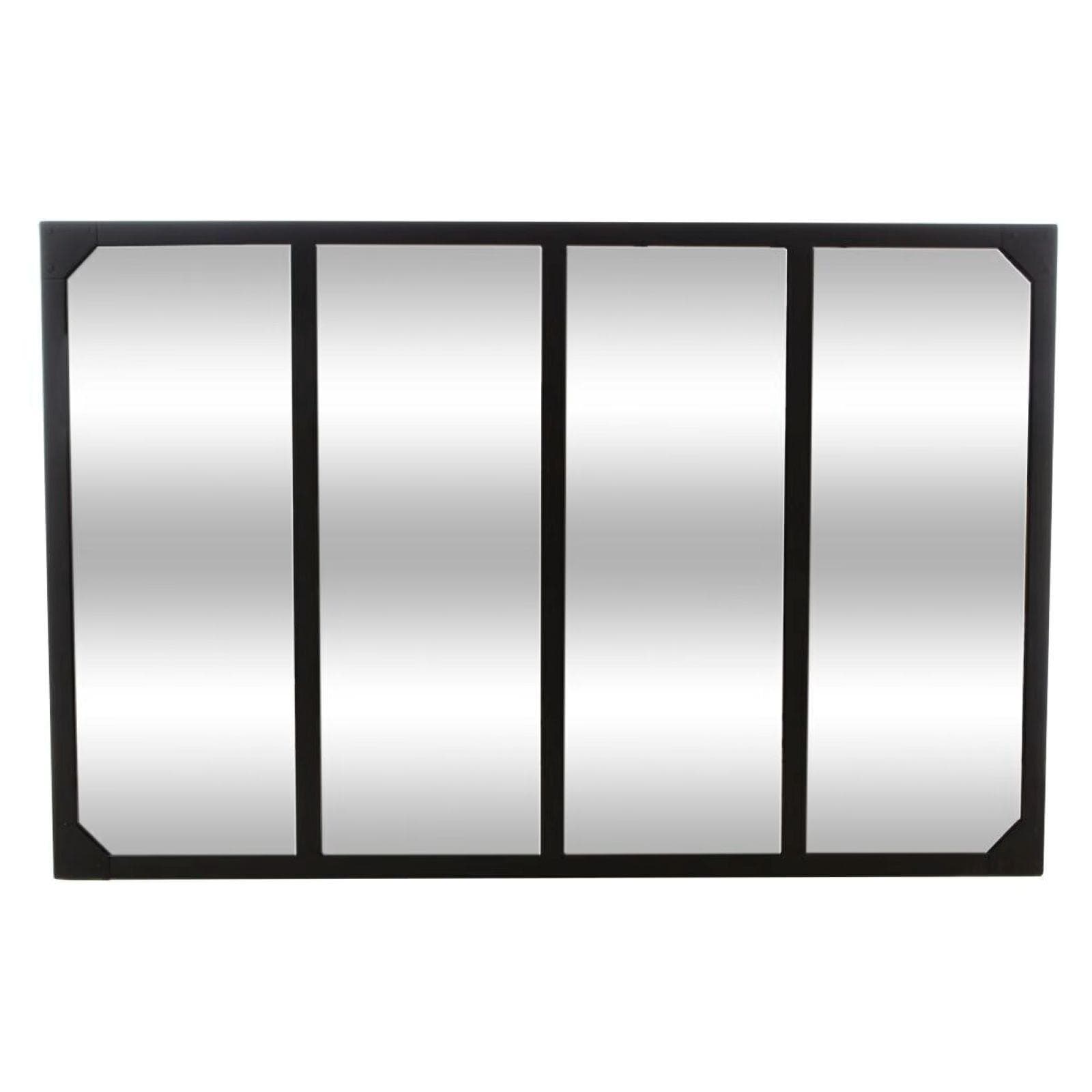 Specchio da interno 116x76 cm reversibile in metallo nero