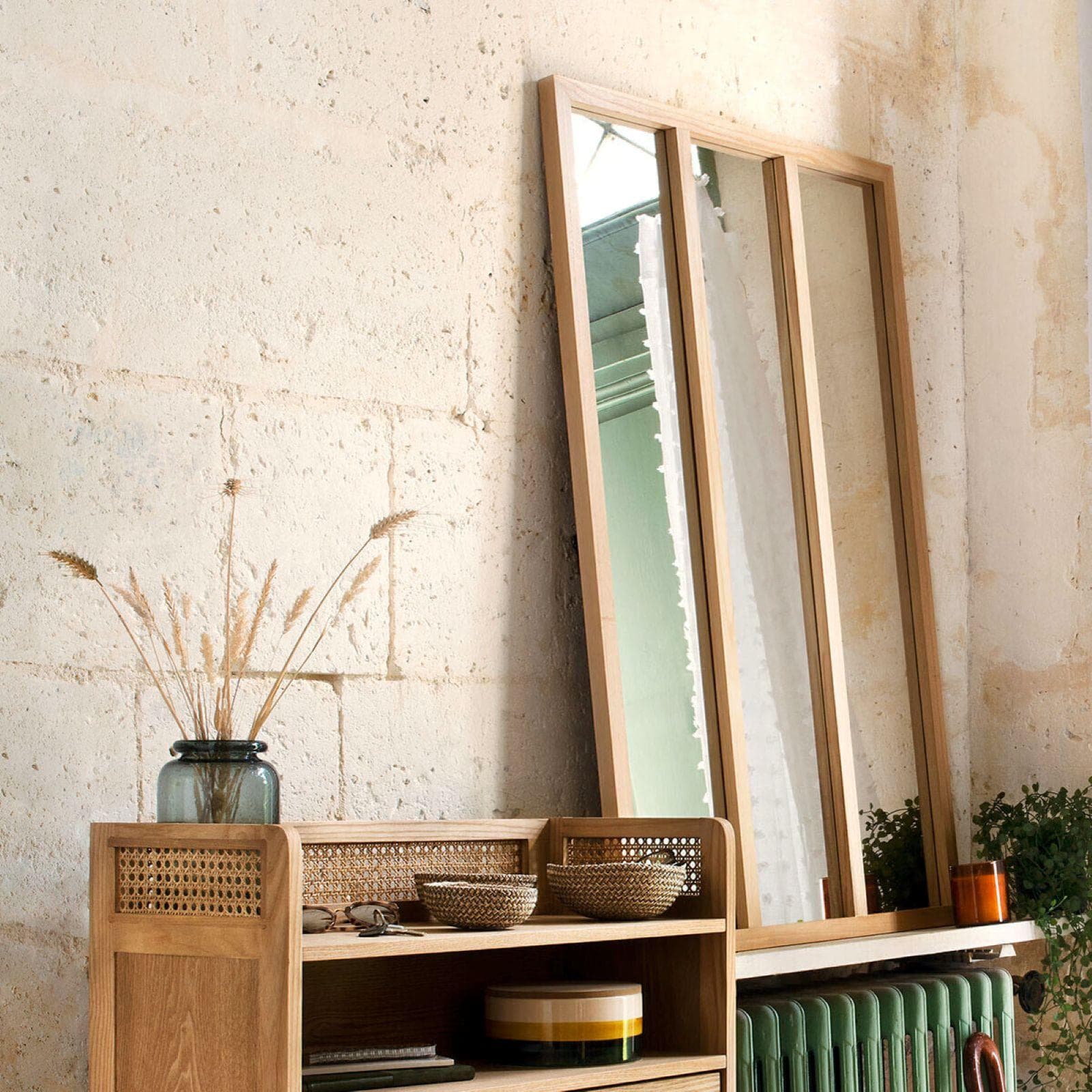 Specchio da interno 76x116h cm in legno naturale - Countrie