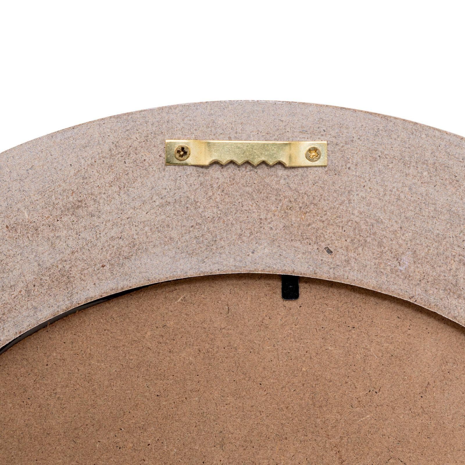 Specchio da parete 60h cm con cornice astratta in legno rosa