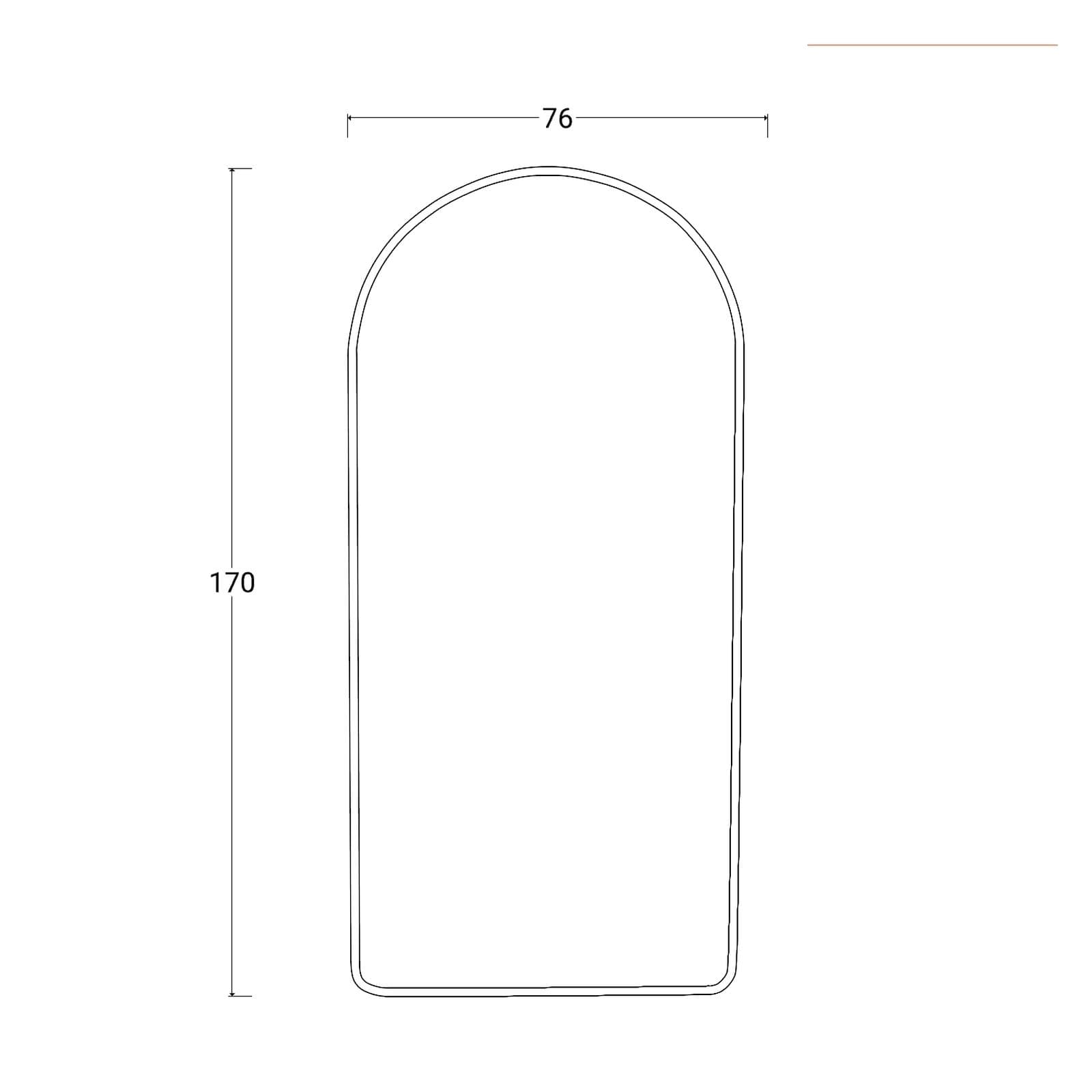 Specchio da parete 76x170h cm con cornice nera - Paremi
