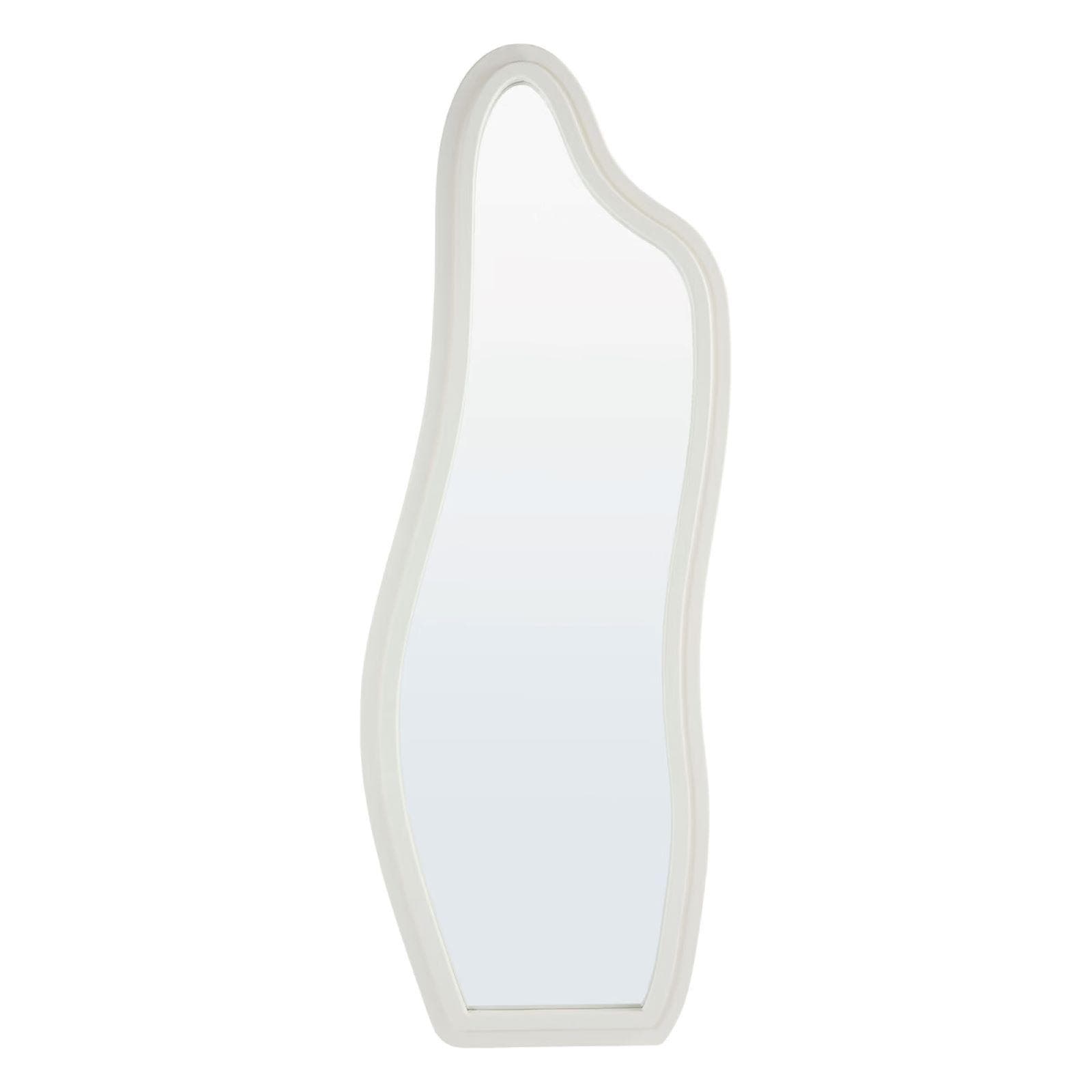 Specchio da terra o sospeso 160h cm in legno bianco effetto pietra