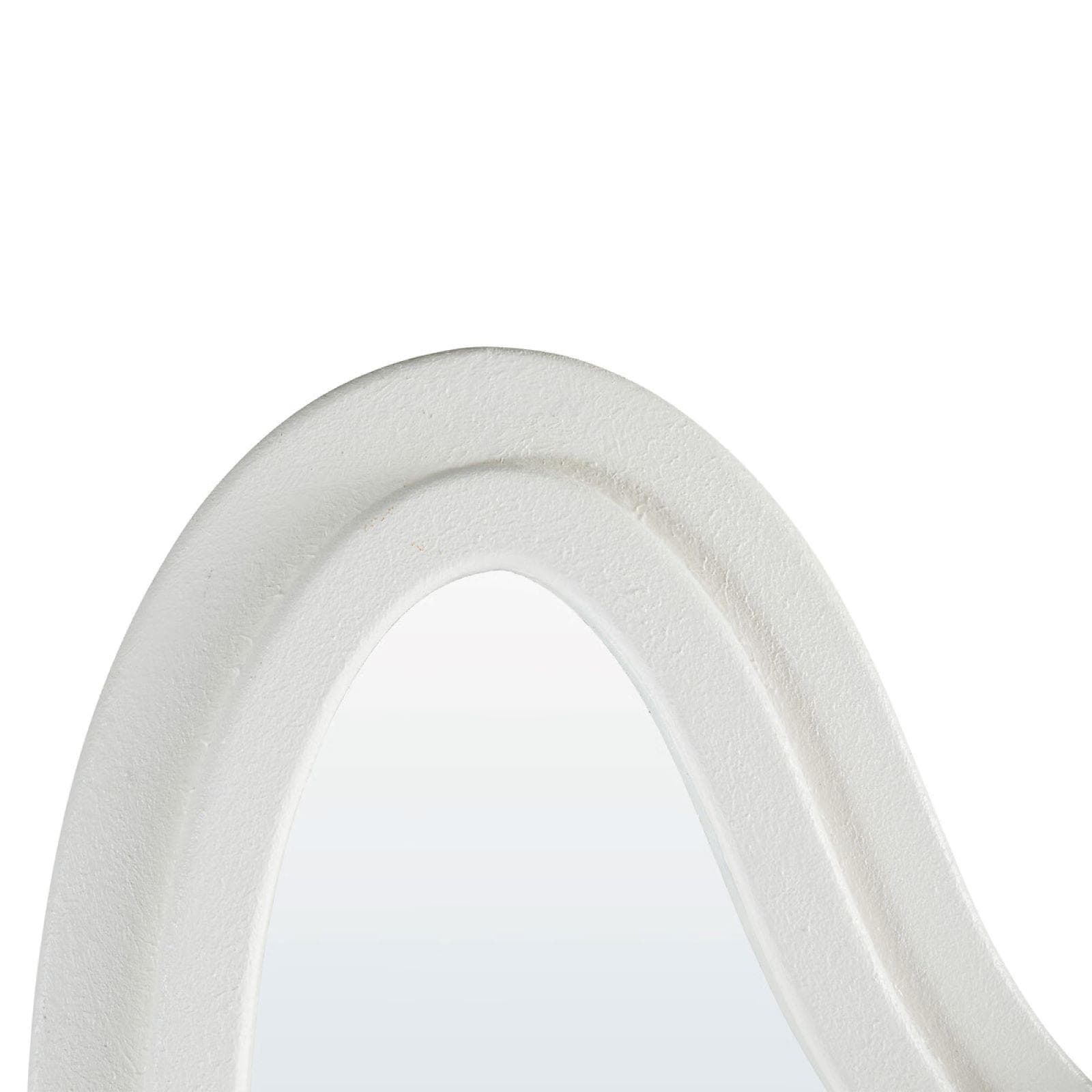 Specchio da terra o sospeso 160h cm in legno bianco effetto pietra