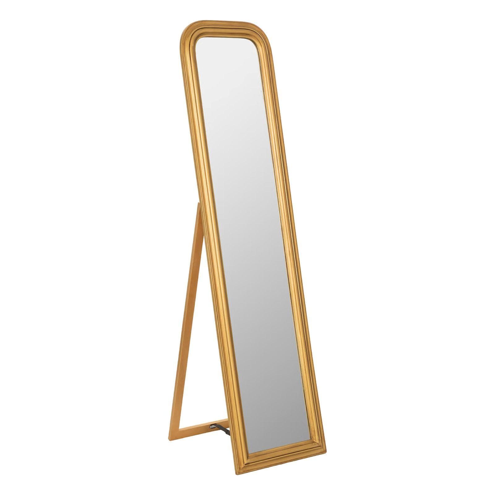 Specchio da terra o sospeso 160h cm in legno oro - Salomy