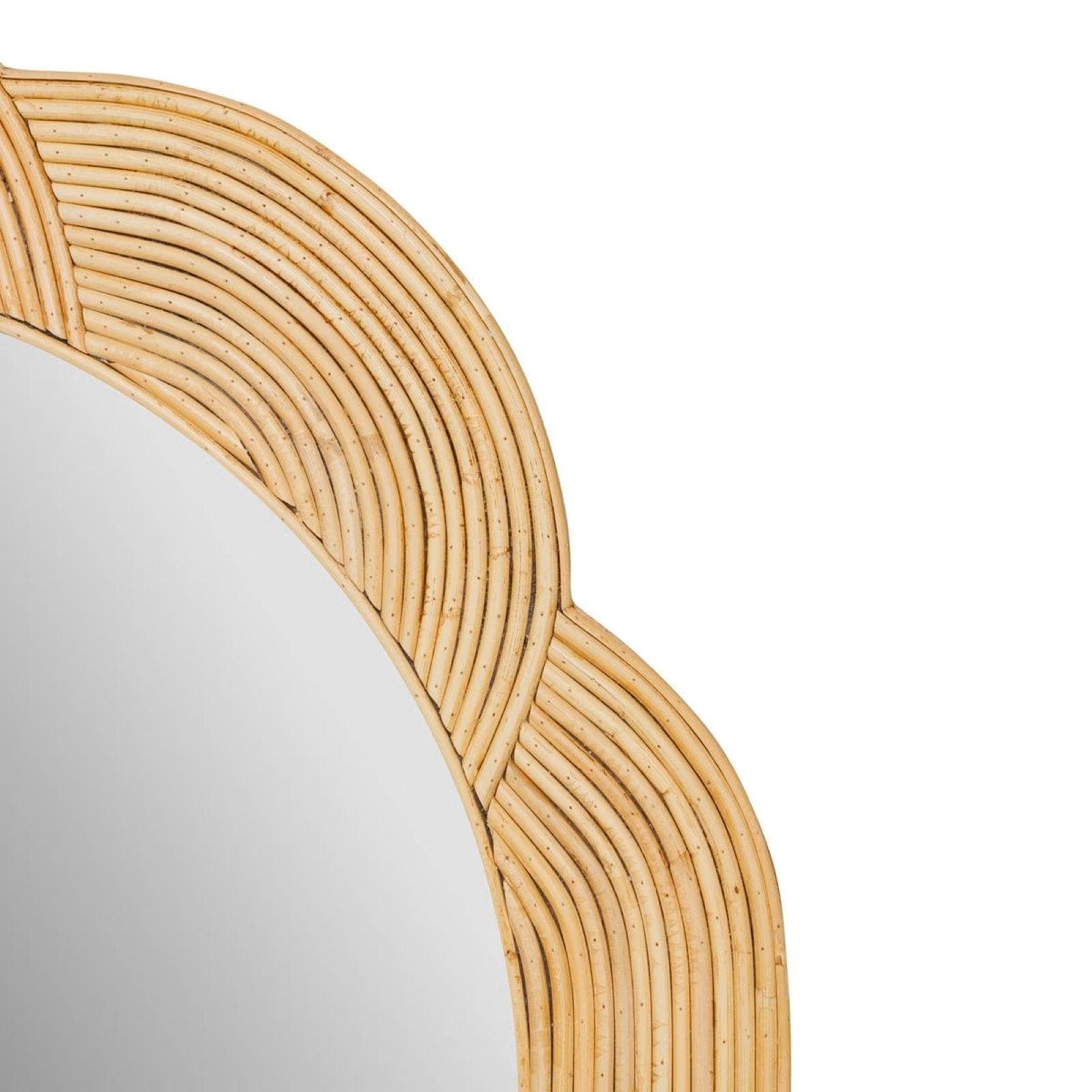 Specchio da terra o sospeso 71x171h cm in rattan intrecciato a mano