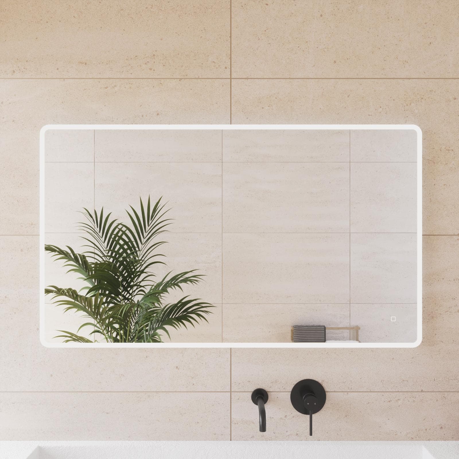 Specchio led 120x70 cm luce fredda con accensione touch - Navel