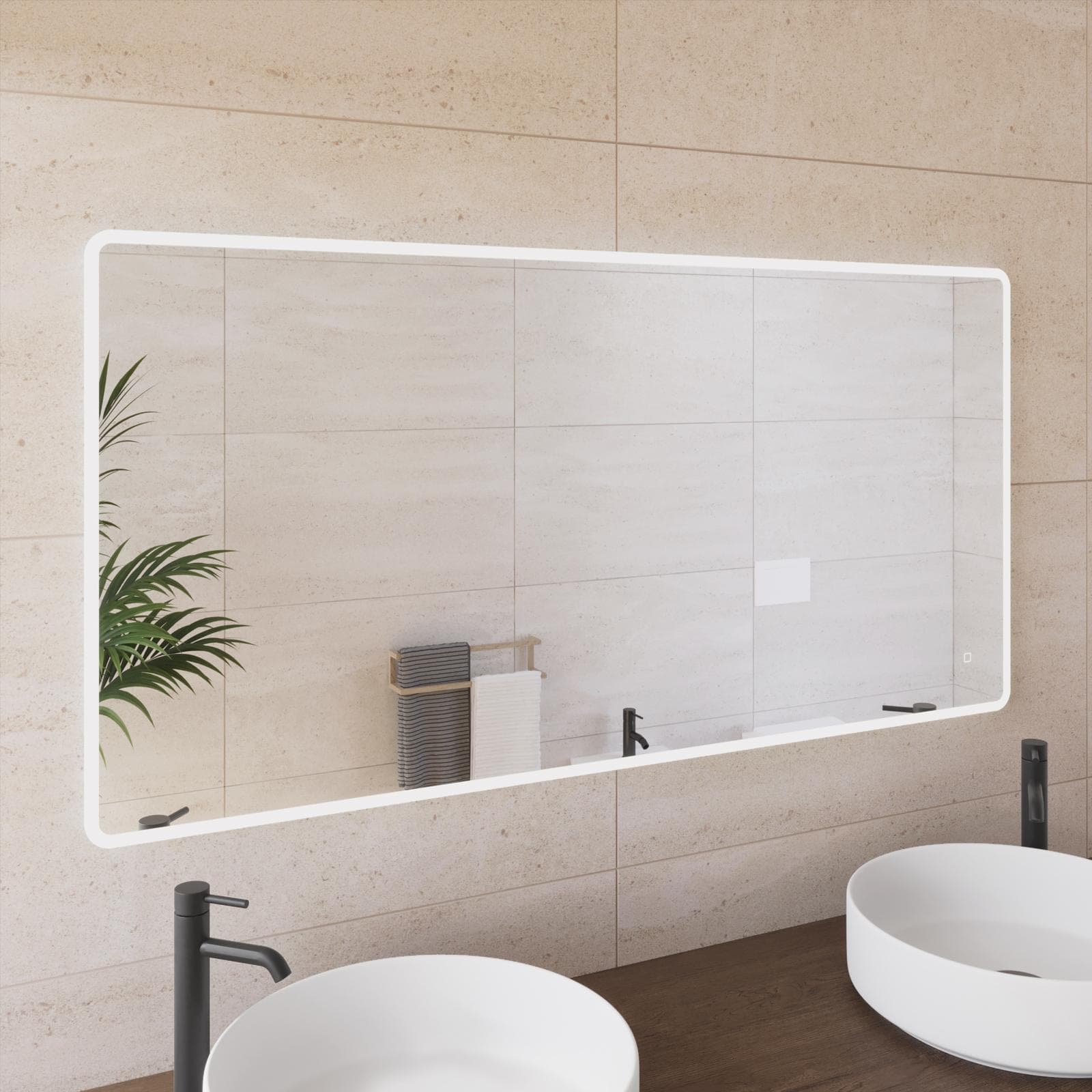 Specchio led 140x70 cm luce fredda con accensione touch - Navel