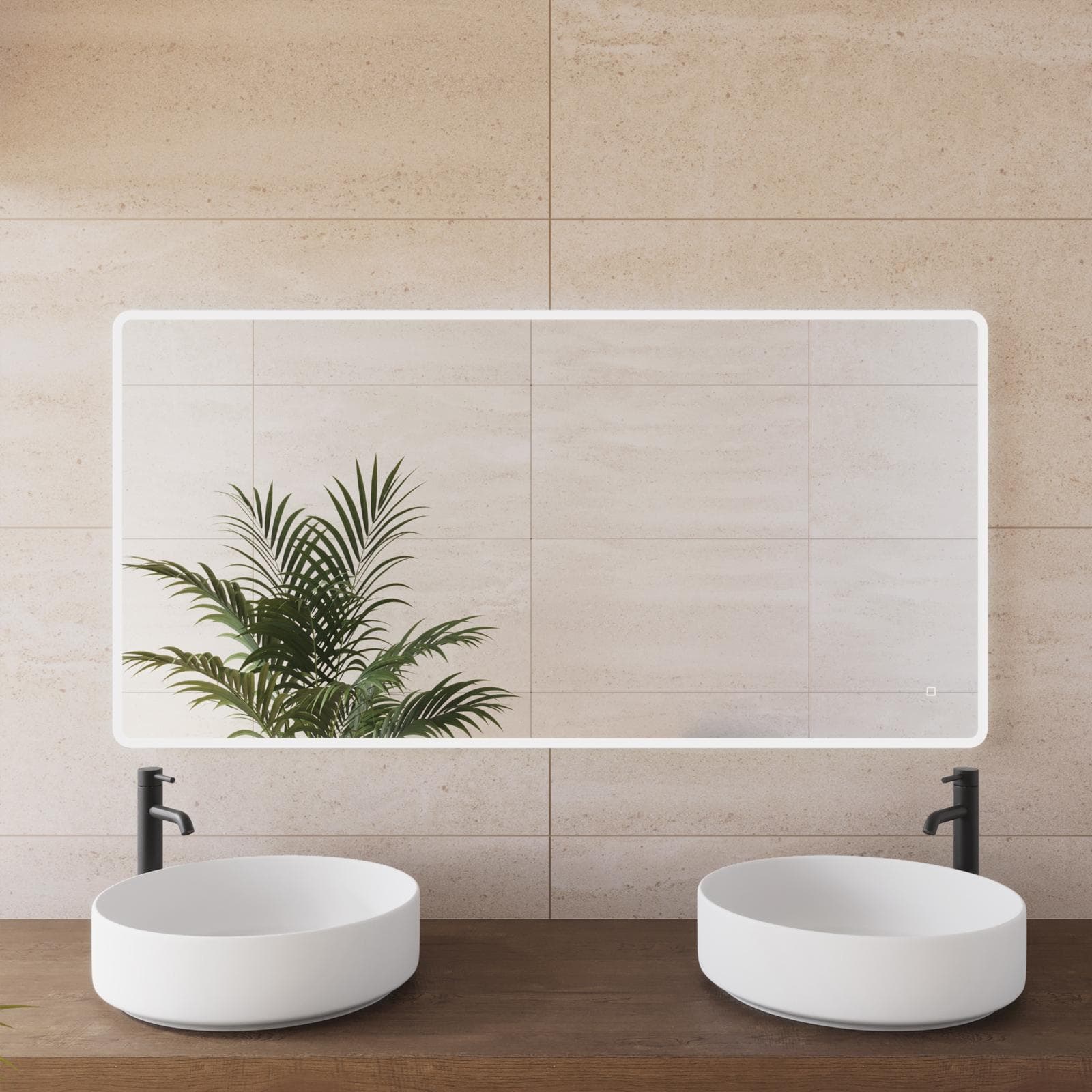 Specchio led 140x70 cm luce fredda con accensione touch - Navel