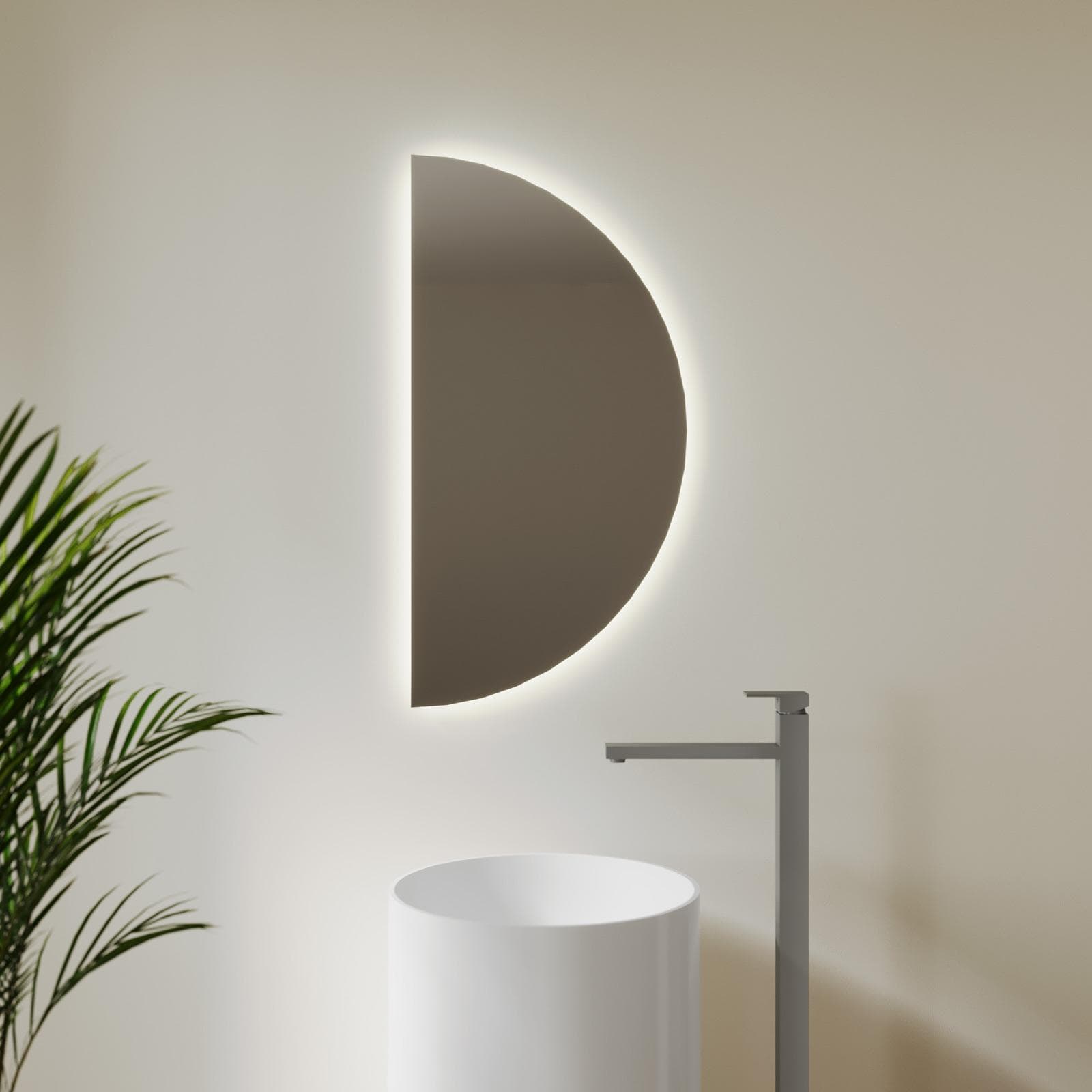 Specchio led 45x90 cm luce fredda reversibile - Half