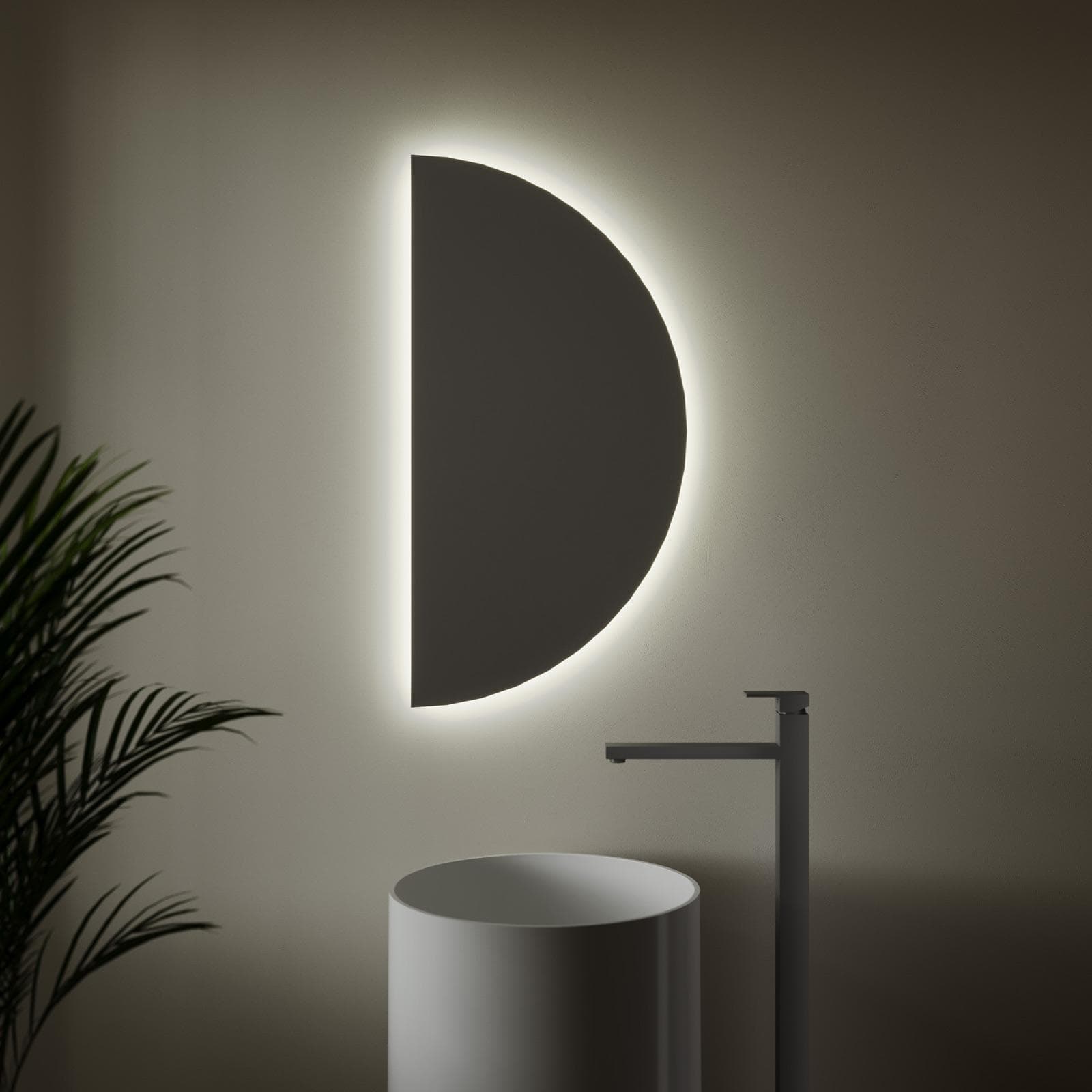 Specchio led 45x90 cm luce fredda reversibile - Half