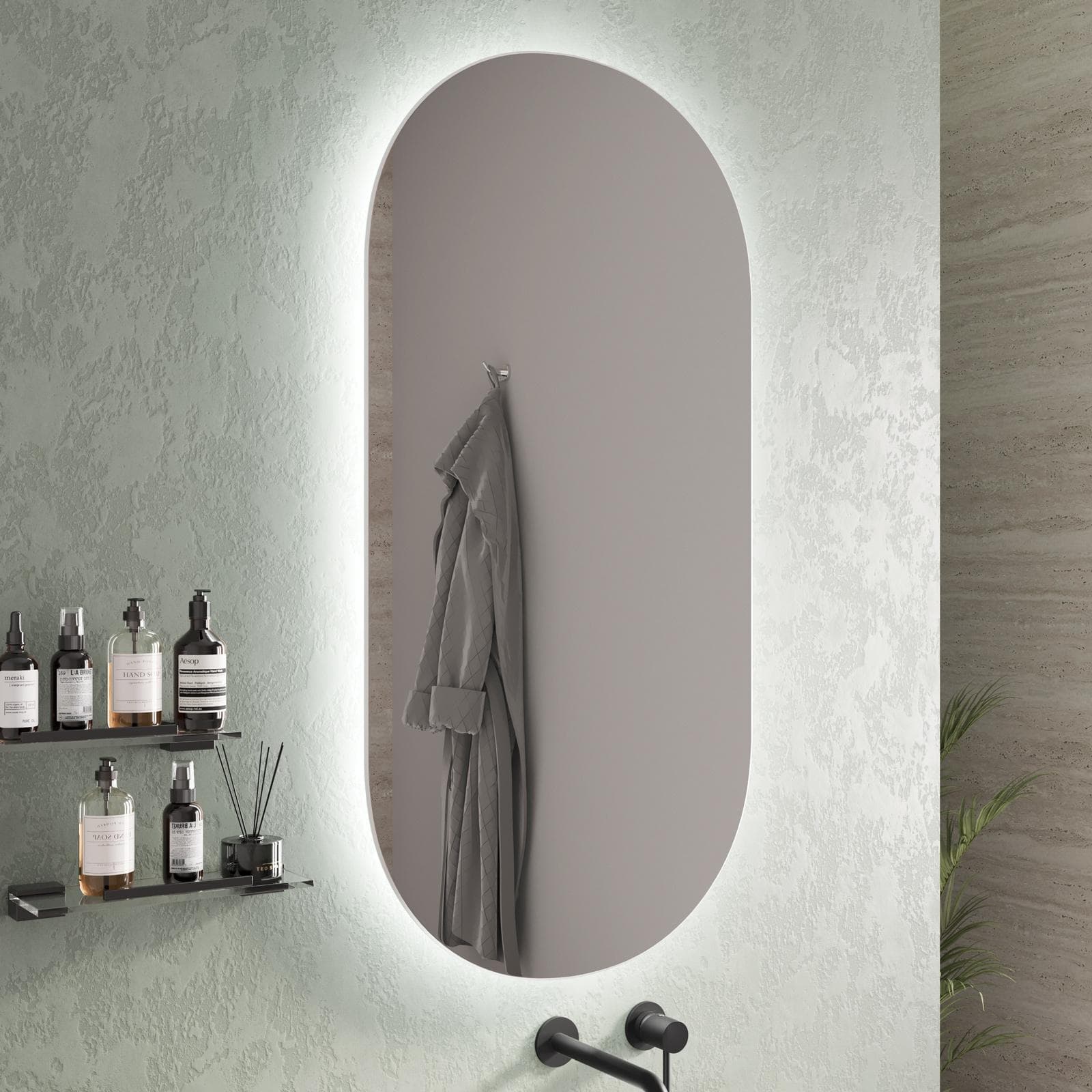Specchio led 50x100 cm luce fredda retroilluminato - Kioska