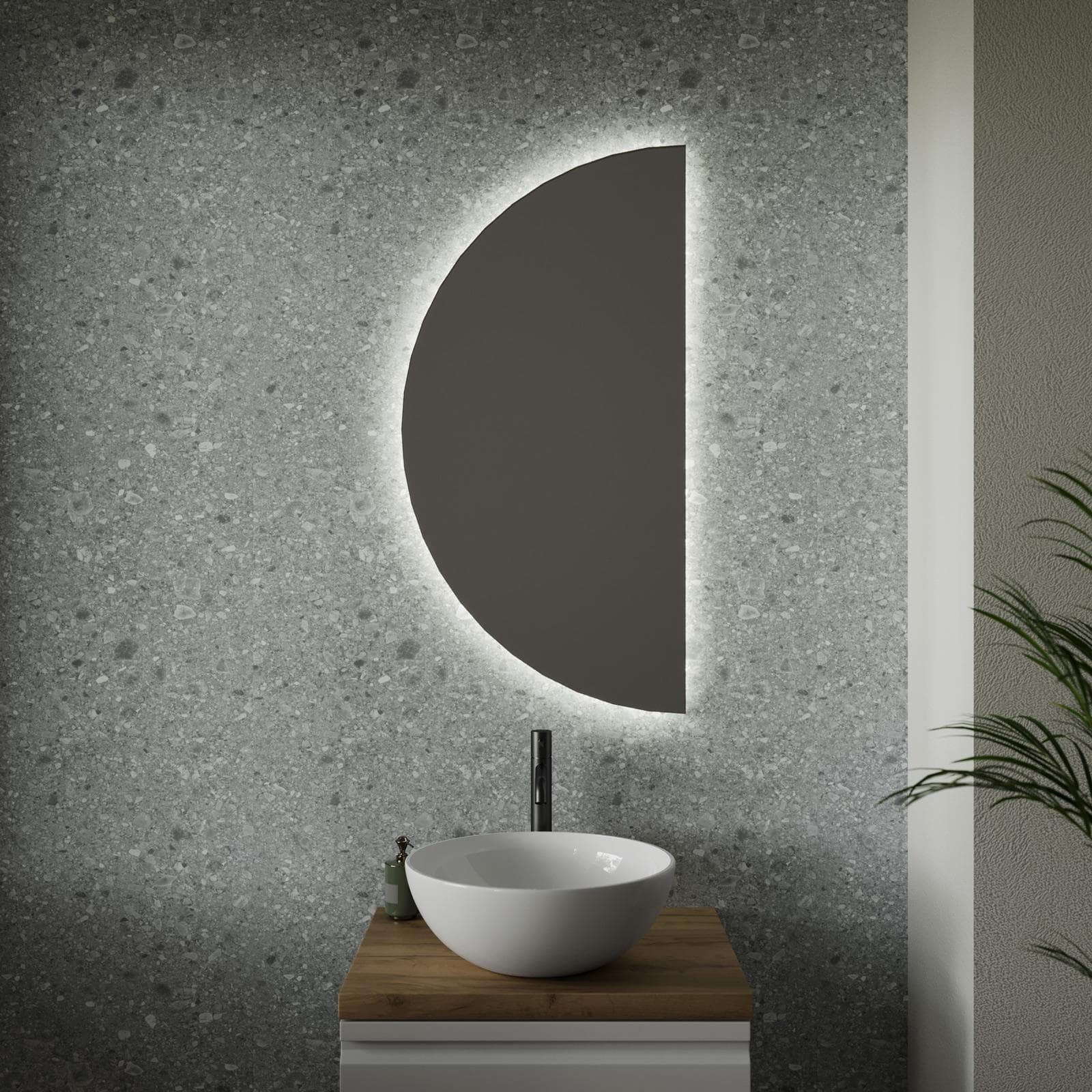 Specchio led 50x100 cm luce fredda reversibile - Half