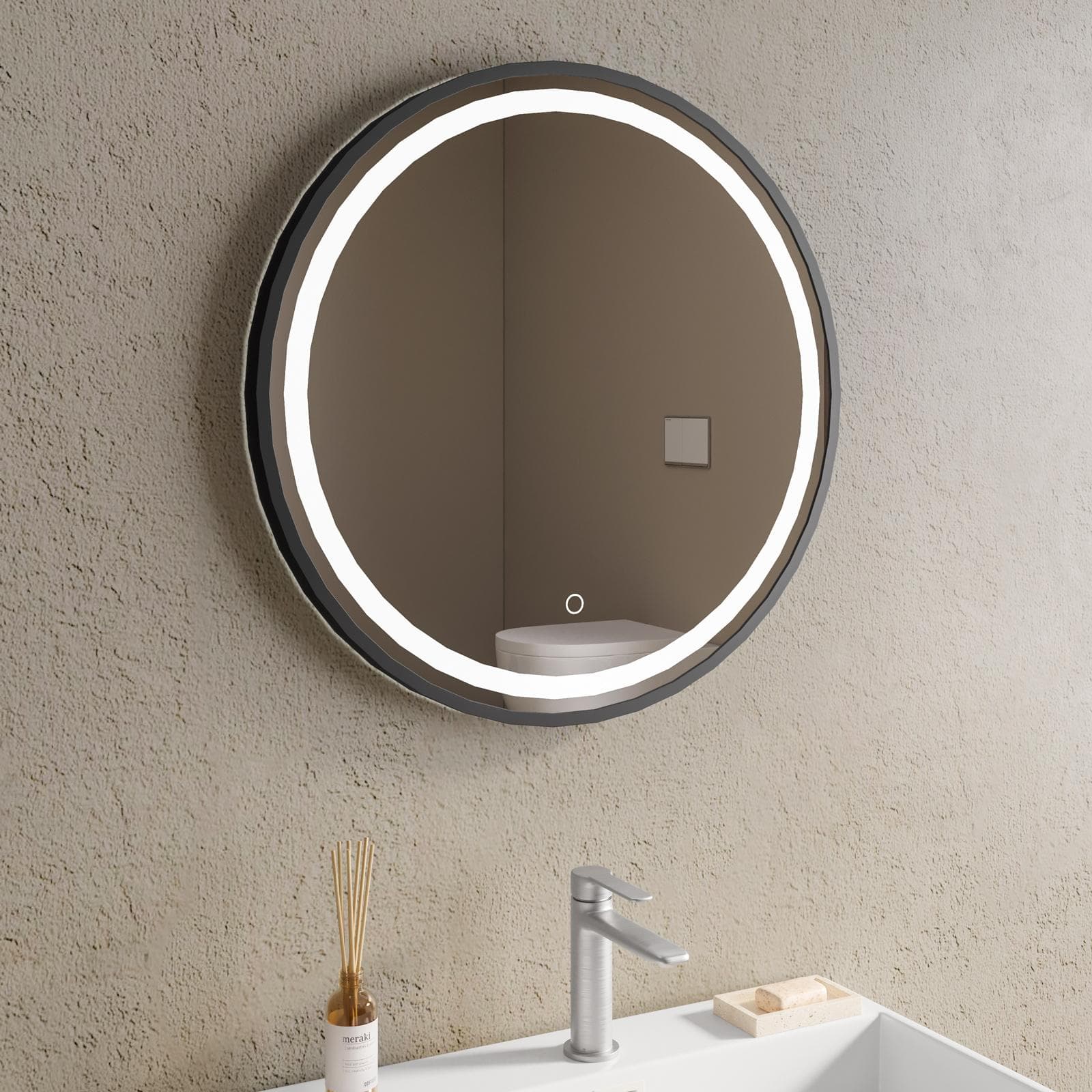 Specchio led 60 cm con luce fredda e sensore touch - Potter