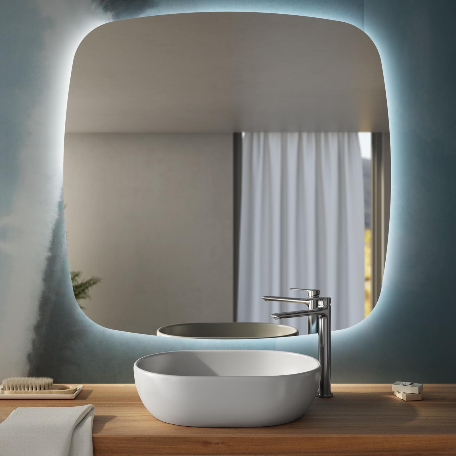 Specchio led 90x90cm luce fredda - Alfie