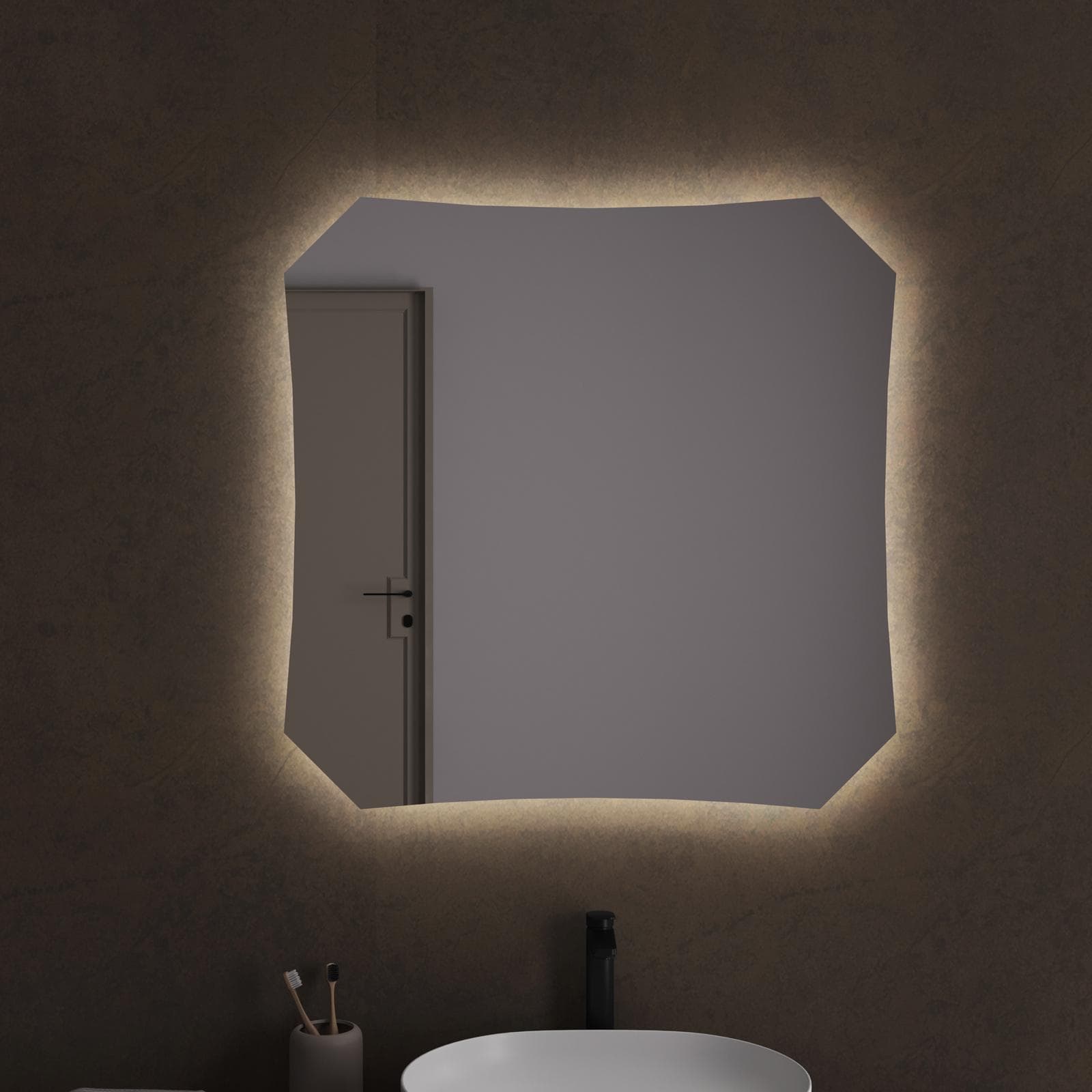 Specchio led da bagno 80 x 80 cm - Vistro