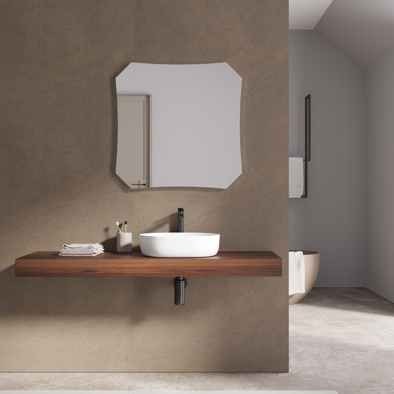 Specchio led da bagno 80 x 80 cm - Vistro