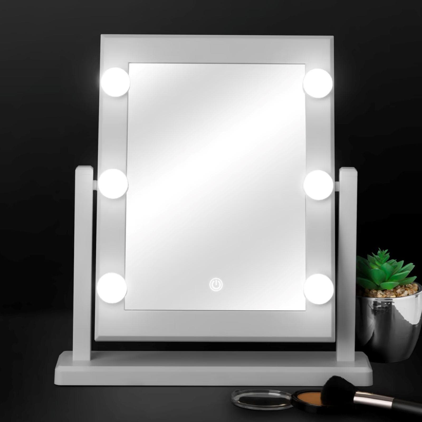 Specchio LED da trucco 40h cm bianco a luce fredda e calda