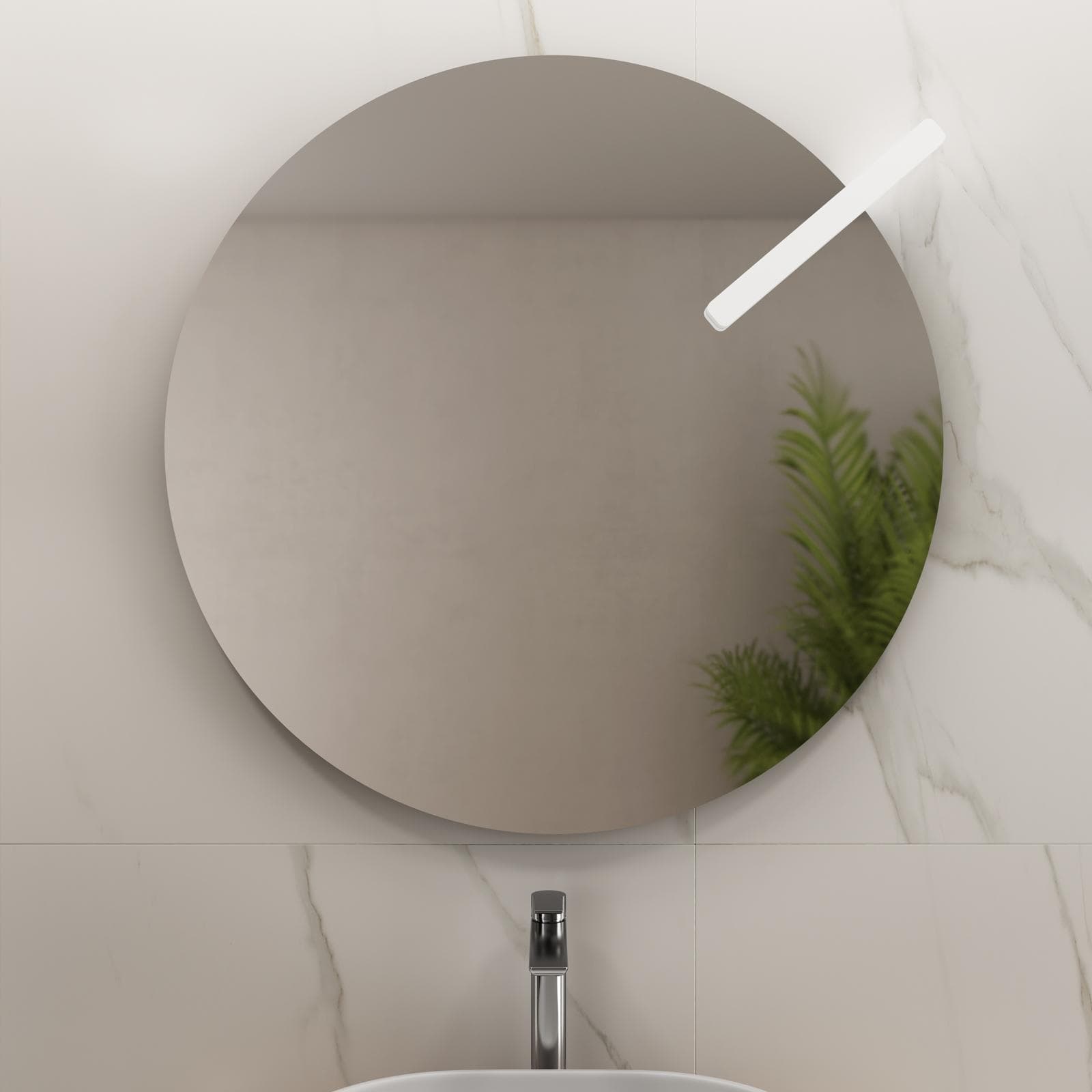 Specchio Ø80 cm con luce led da 30 cm inclusa - Raoled