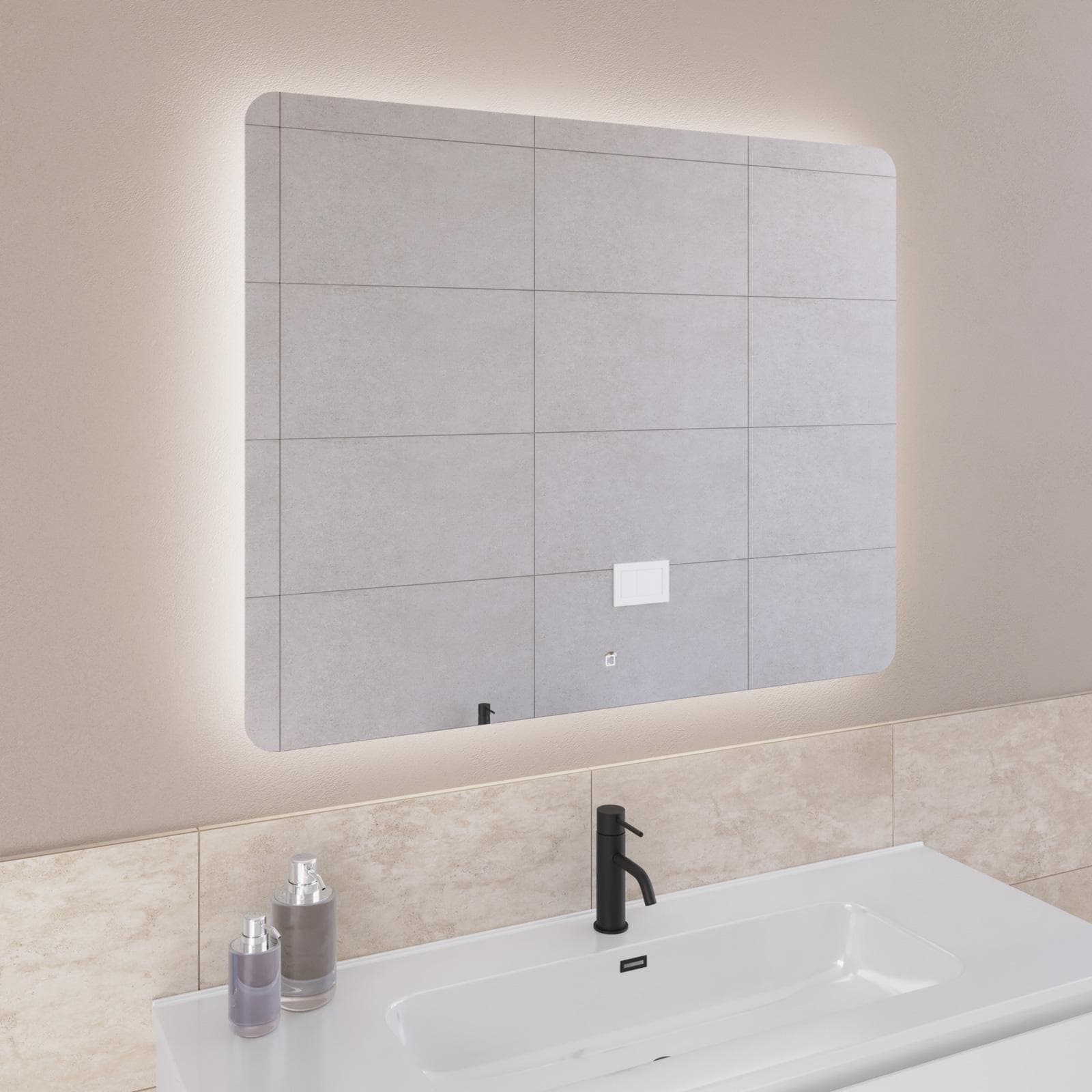 Specchio led 100x80 cm filolucido accensione touch - Replay