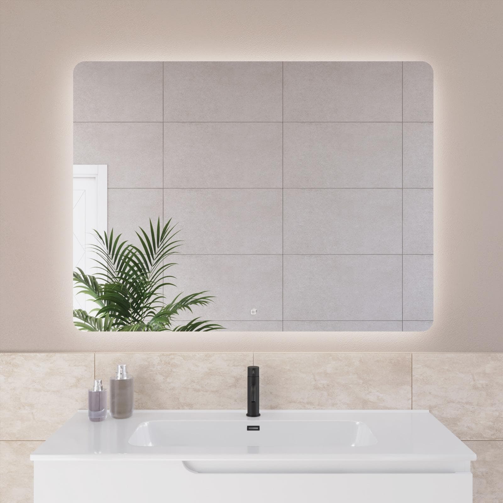 Specchio led 120x90 cm filo lucido accensione touch - Replay