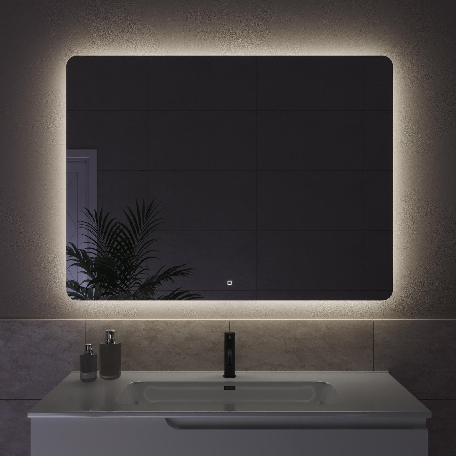 Specchio led 120x90 cm filo lucido accensione touch - Replay