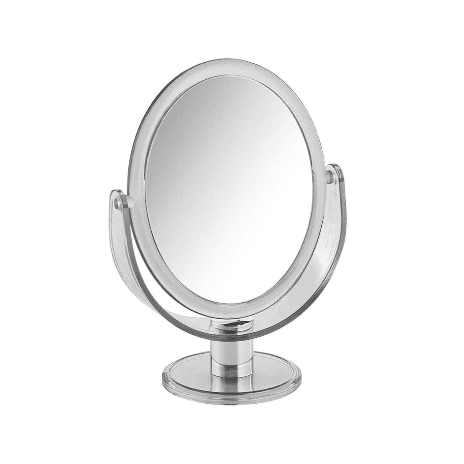 Specchio ovale d'appoggio Gedy in resina trasparente ingrandimento 2x