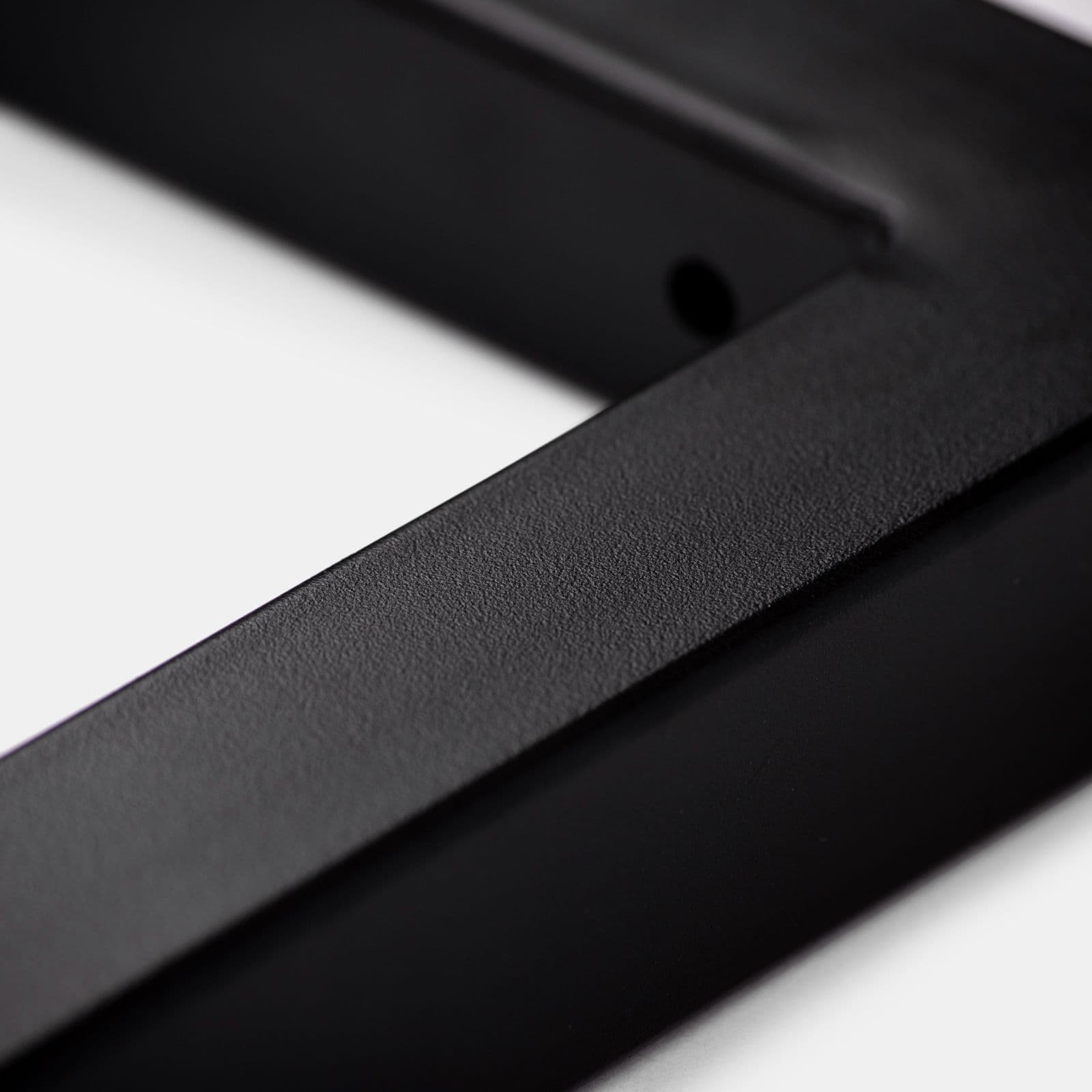 Staffa a L 44x20 h cm in metallo nero opaco per mensoloni bagno sospesi