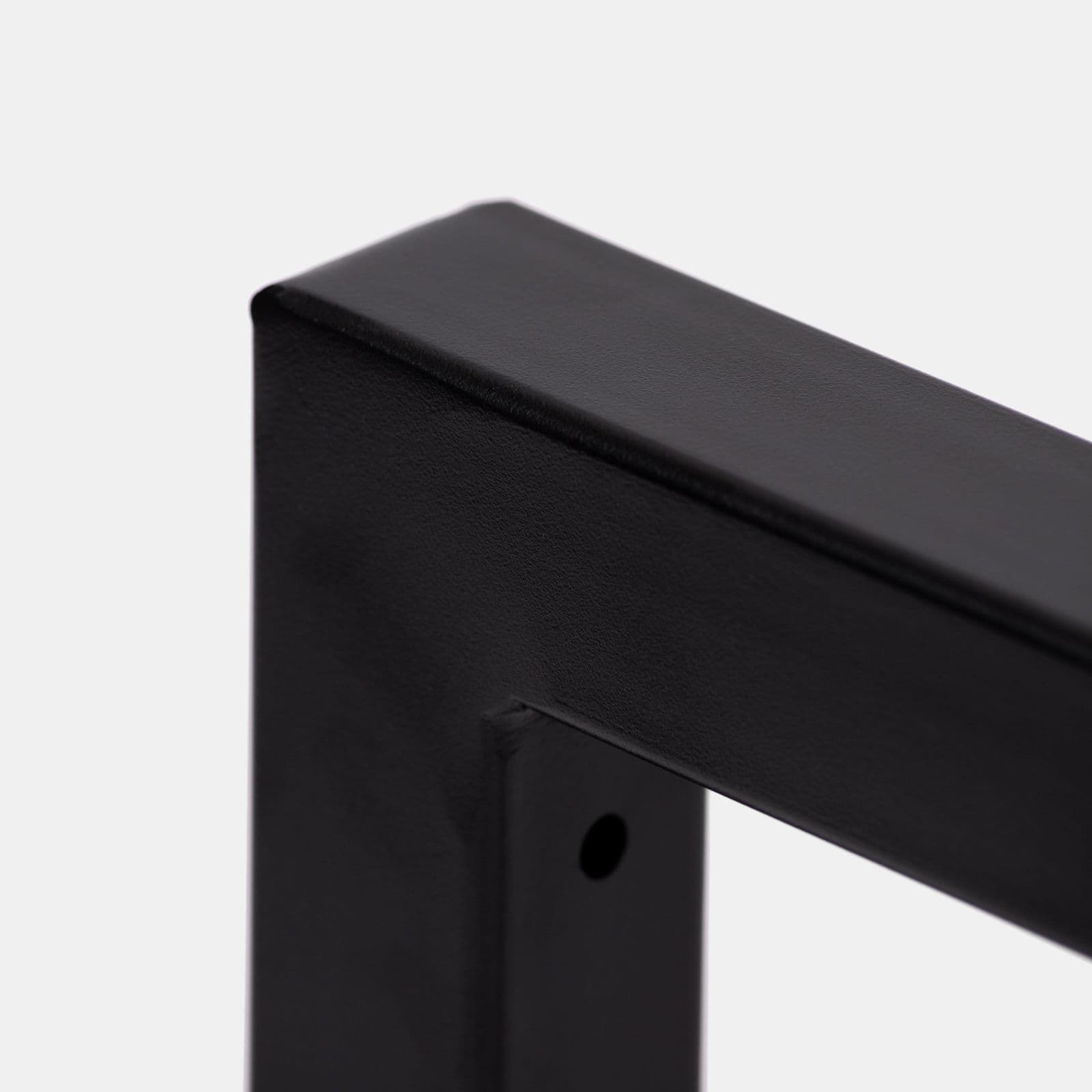 Staffa a L 44x20 h cm in metallo nero opaco per mensoloni bagno sospesi