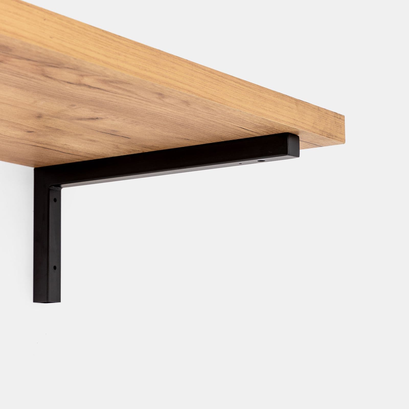Staffa a L 44x20 h cm in metallo nero opaco per mensoloni bagno sospesi