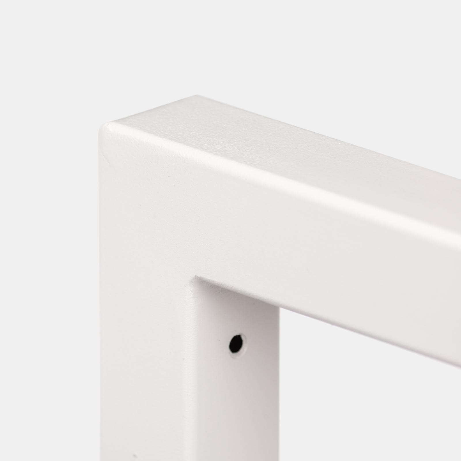 Staffa a L 44x20 h cm in metallo bianco opaco per mensoloni bagno sospesi