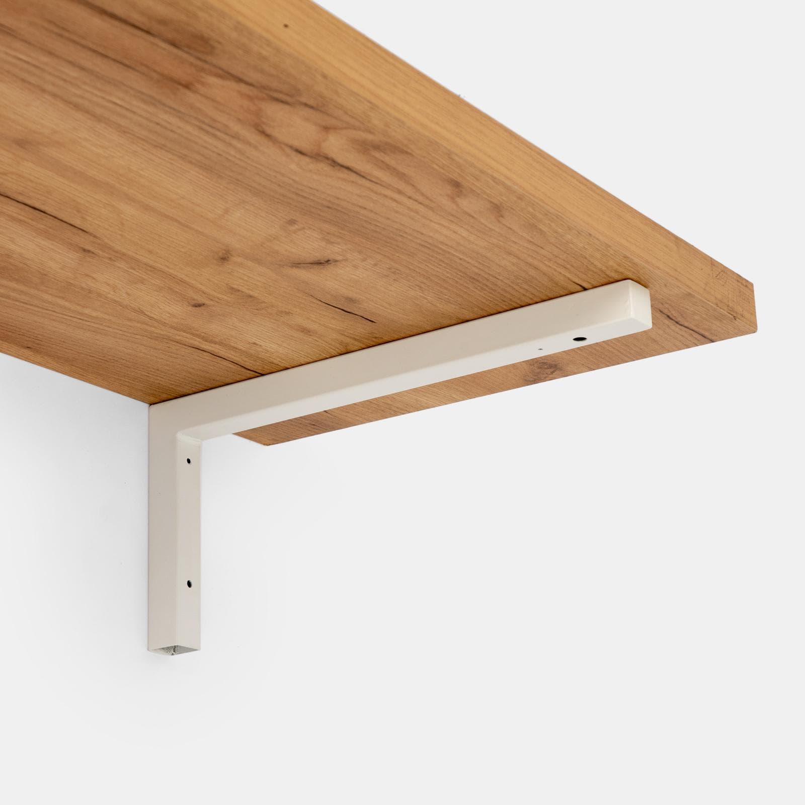 Staffa a L 44x20 h cm in metallo bianco opaco per mensoloni bagno sospesi