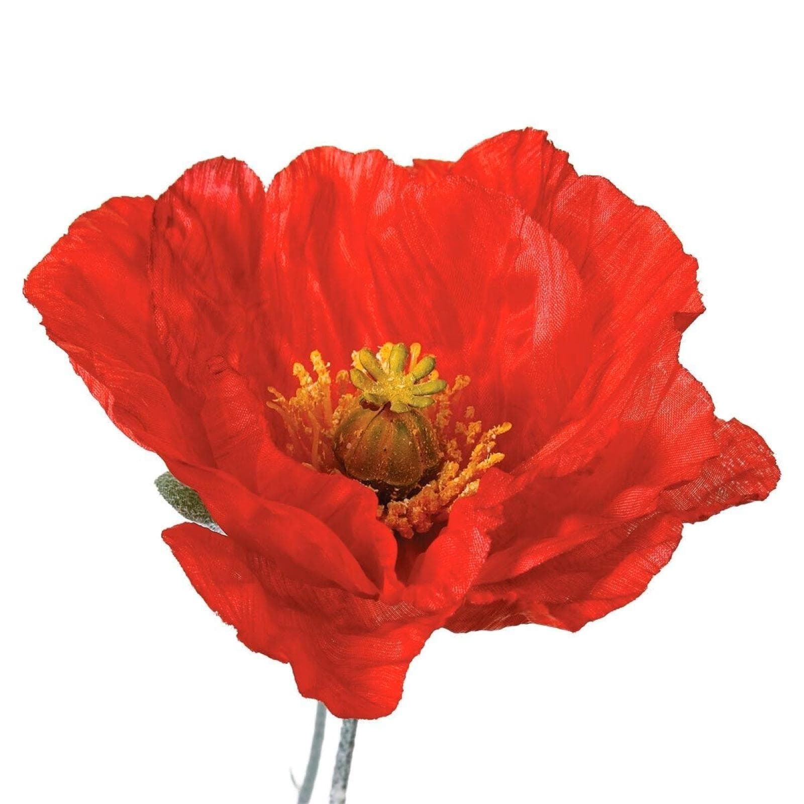 Stelo di papavero artificiale 70h cm rosso