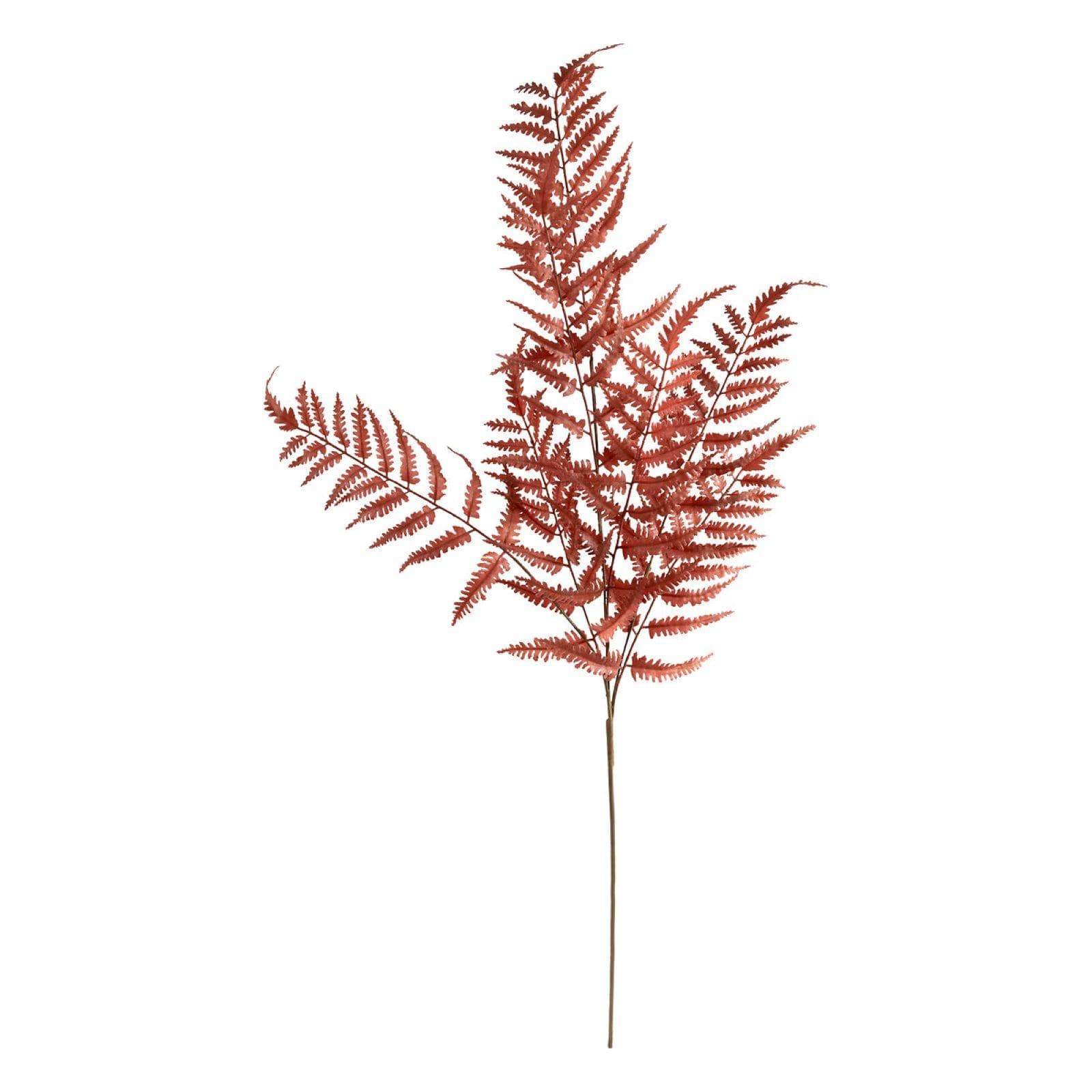 Stelo di pianta artificiale 90h cm felce rosso