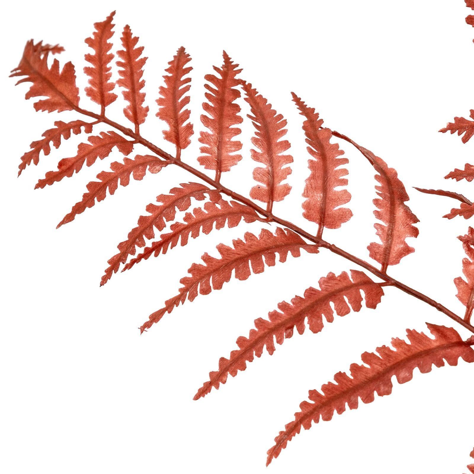 Stelo di pianta artificiale 90h cm felce rosso