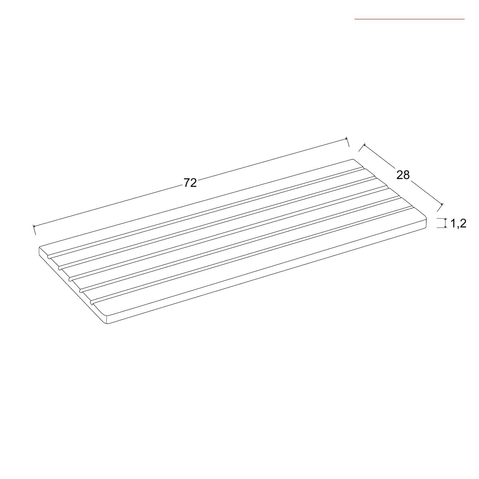 Strofinatoio in legno per vasca da 80 cm