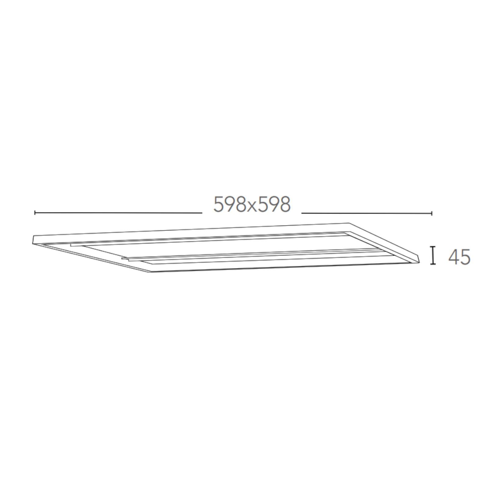 Struttura per pannello led 59,8x59,8 cm in alluminio grigio goffrato