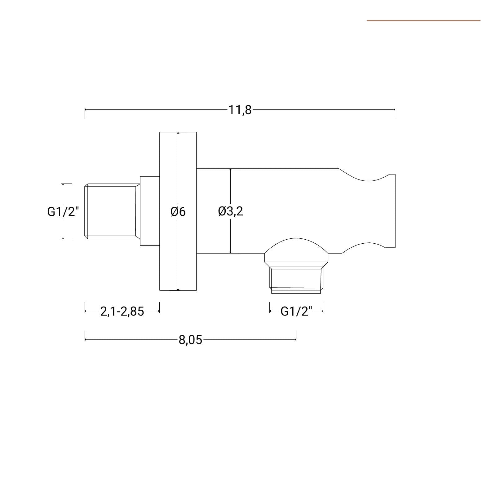 Supporto a muro con presa in ottone con finitura nero opaco Jacuzzi - Rubinetteria