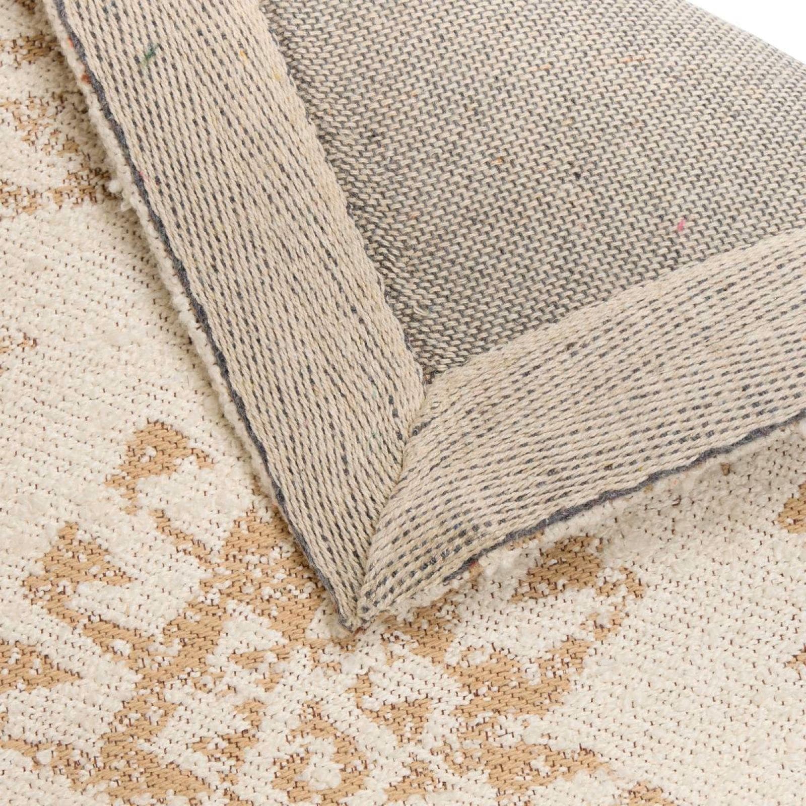 Tappeto 120x170 cm in cotone beige con fantasia