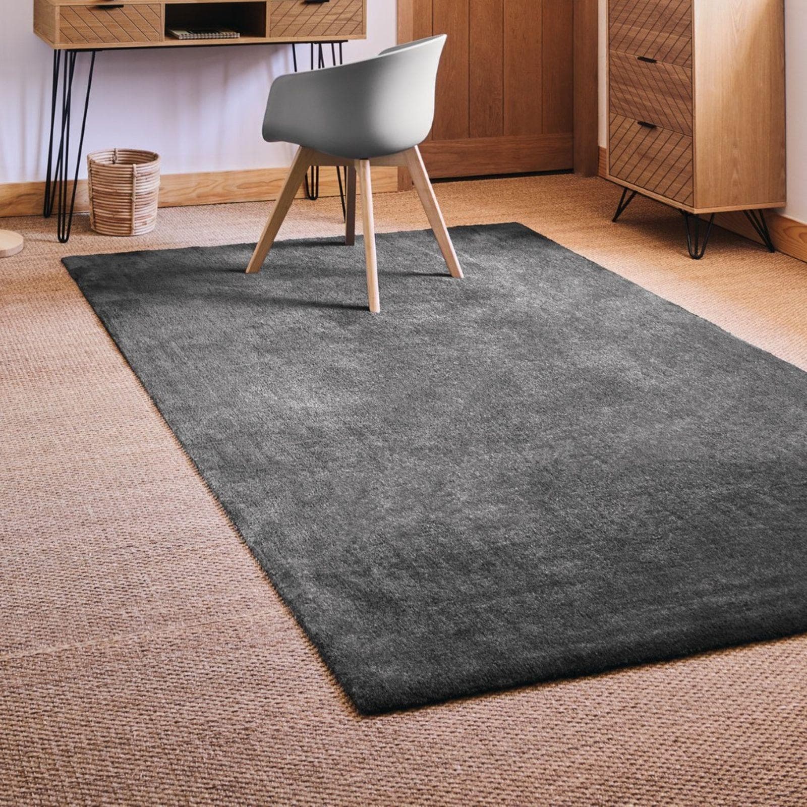 Tappeto 170x120 a pelo corto ardesia - Jolanda