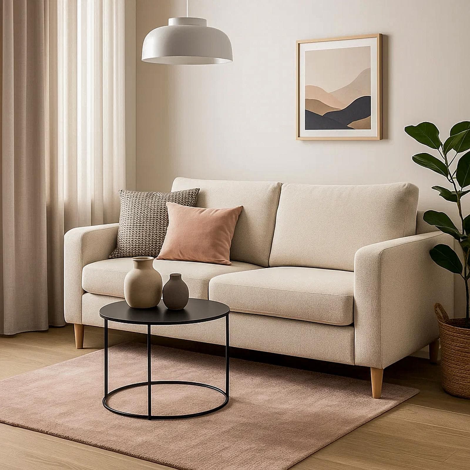 Tappeto 170x120 a pelo corto rosa - Jolanda