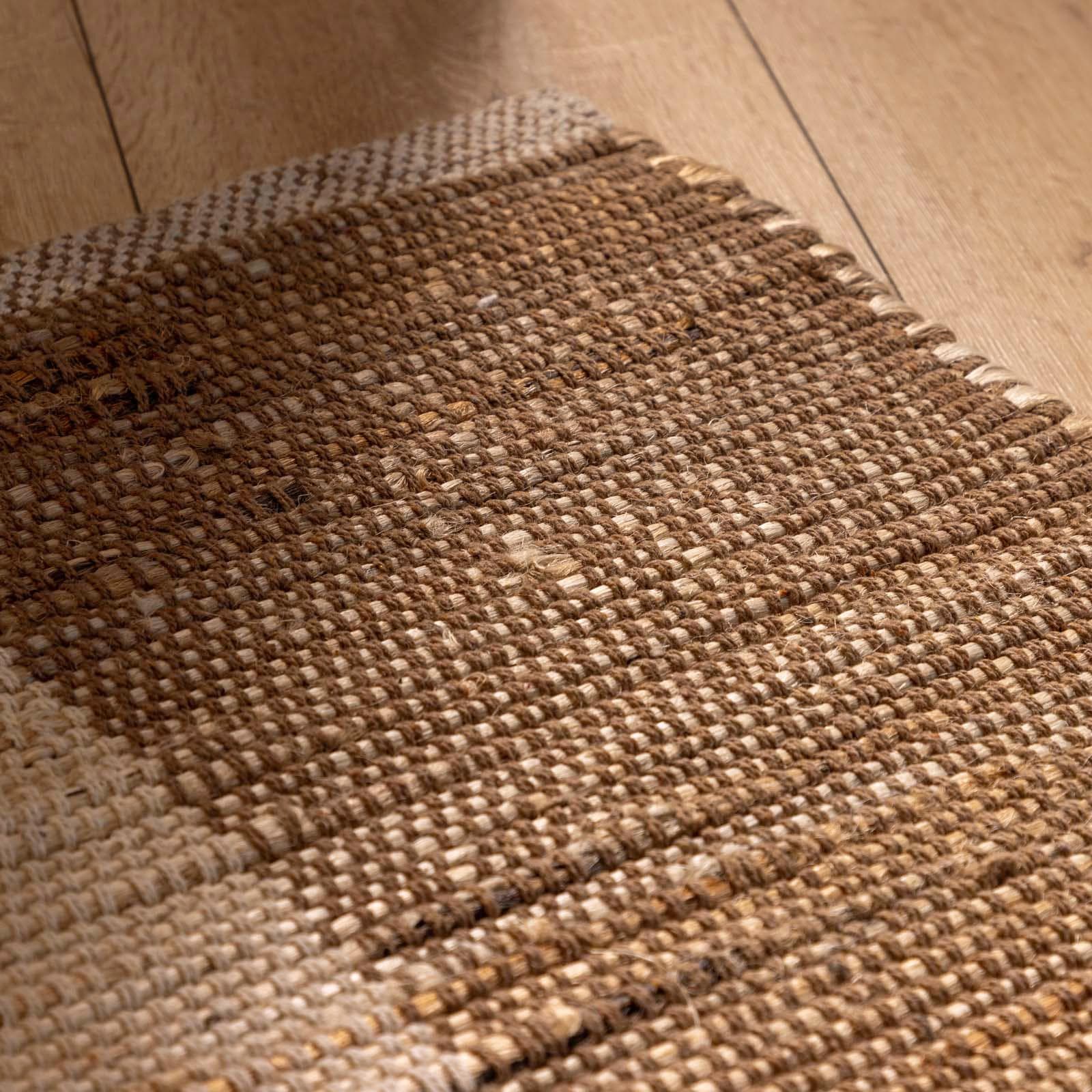Tappeto 170x120 cm in juta e cotone naturale