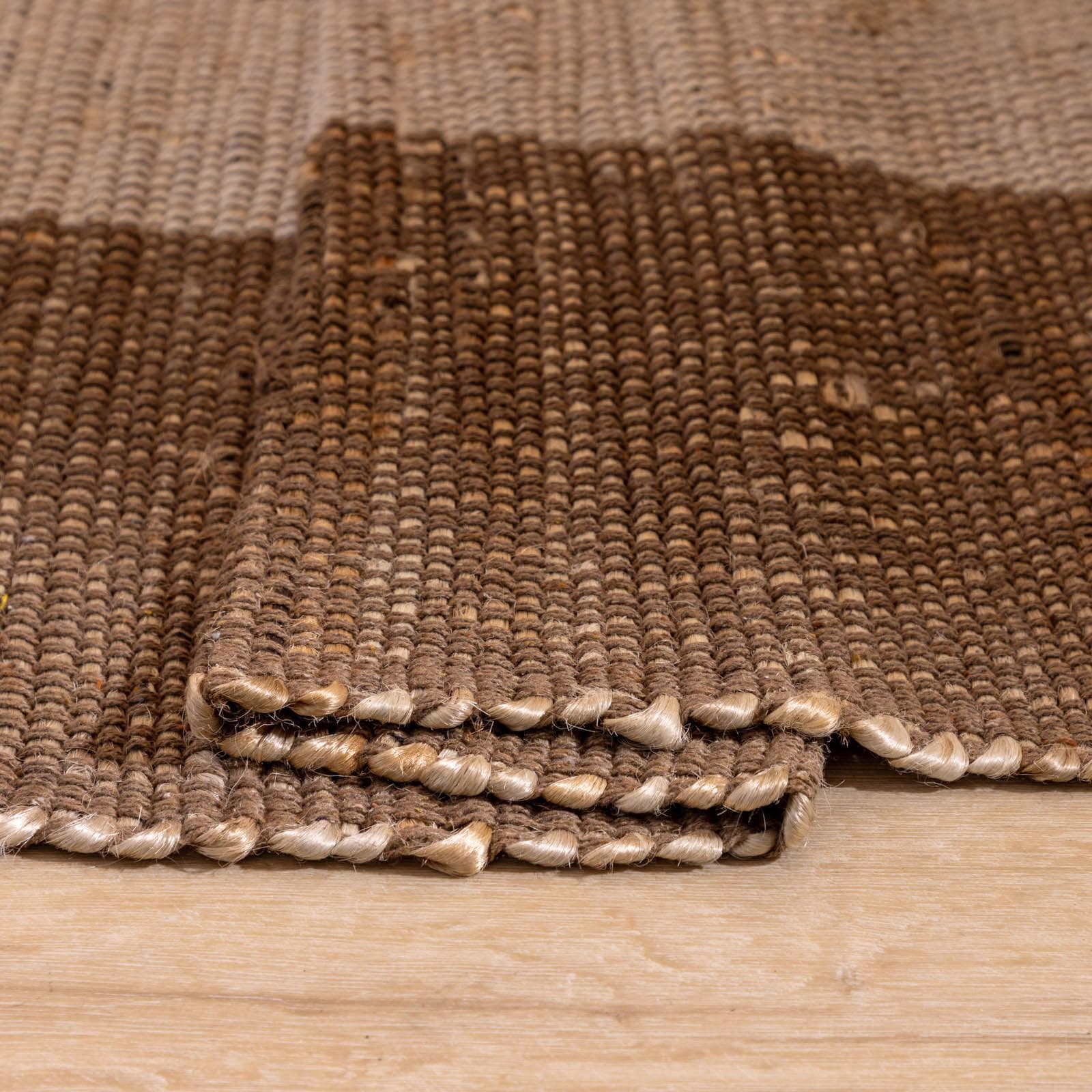 Tappeto 170x120 cm in juta e cotone naturale