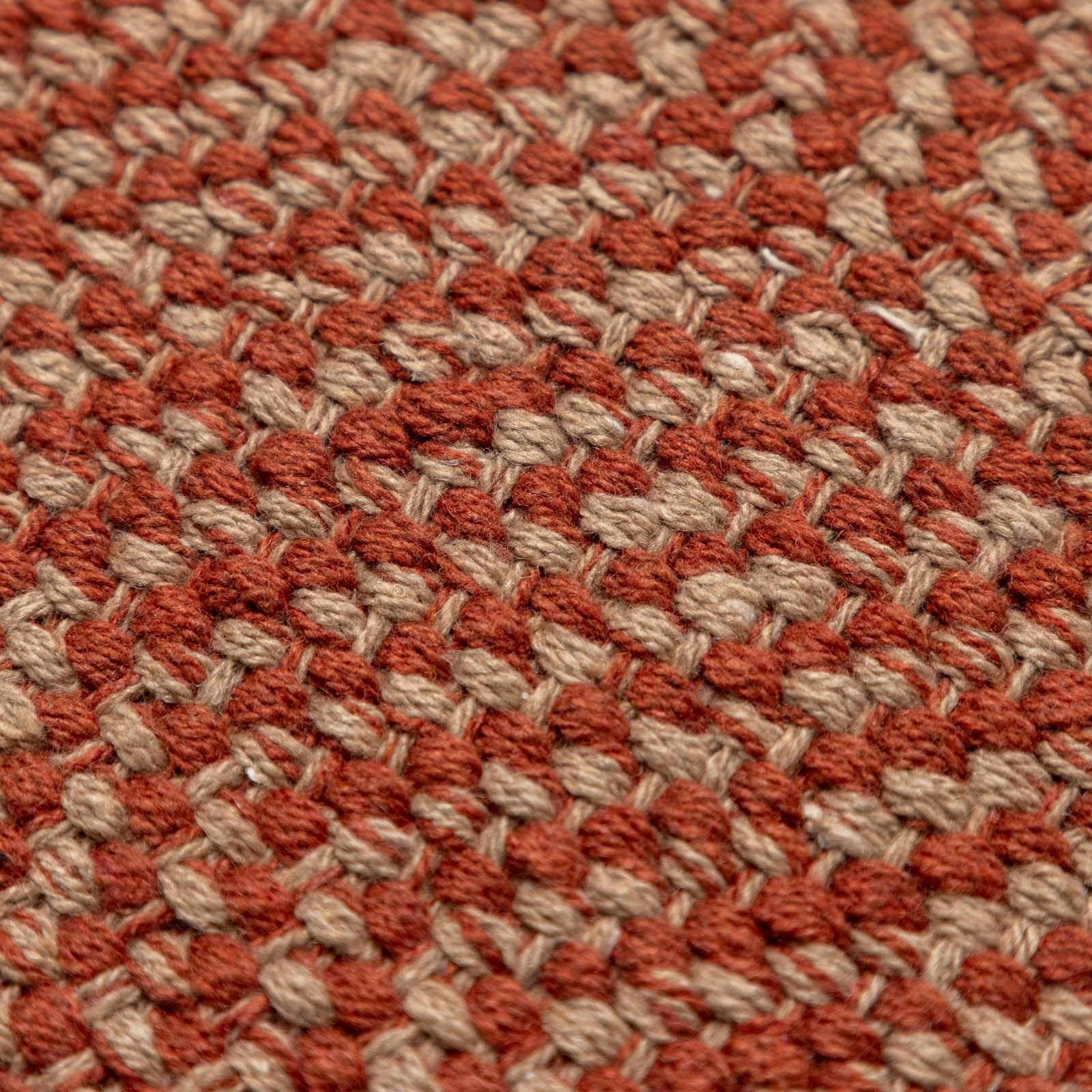 Tappeto 200x300 cm in cotone terracotta con frange