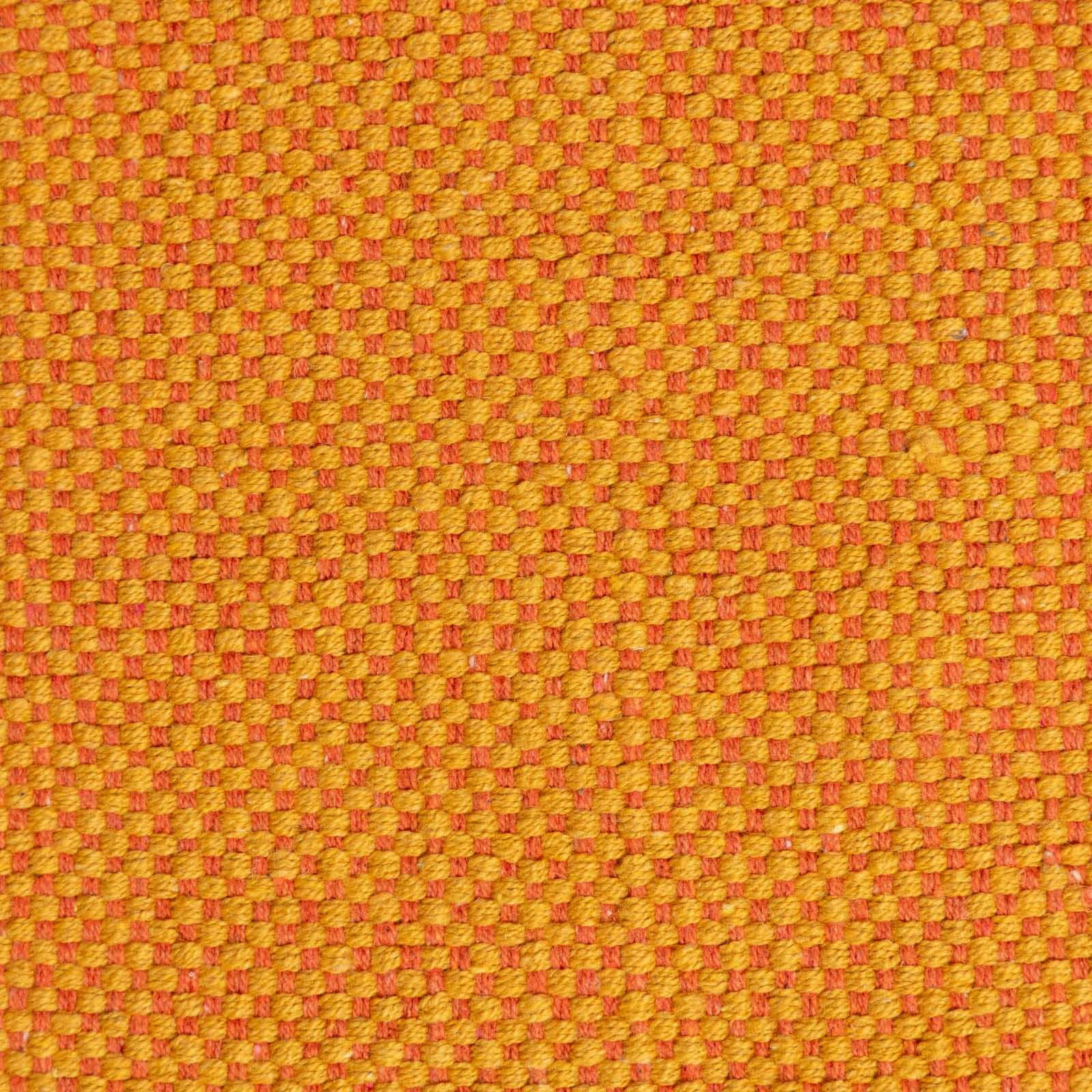 Tappeto 60x90 cm in cotone senape con frange