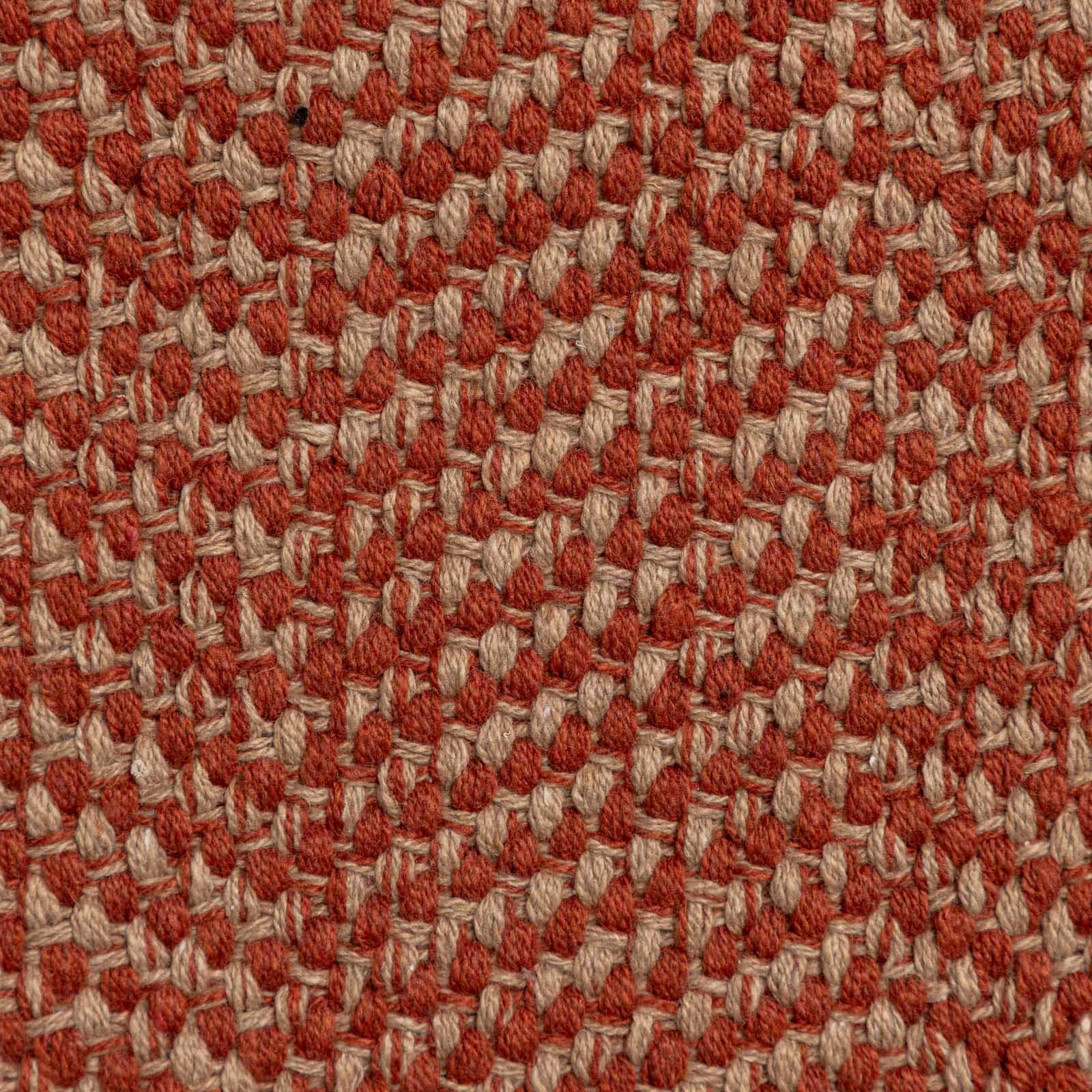 Tappeto 60x90 cm in cotone terracotta con frange