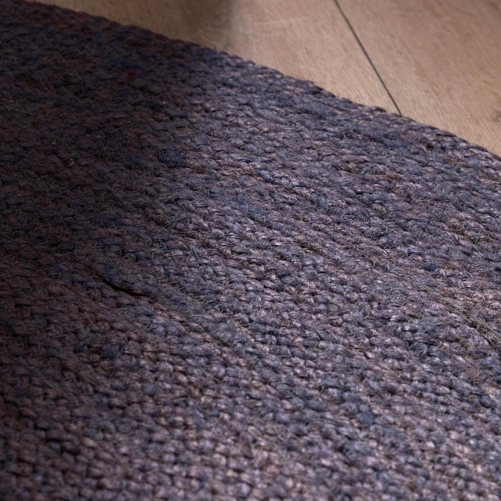 Tappeto da esterno o interno rotondo 150 cm in juta grigio